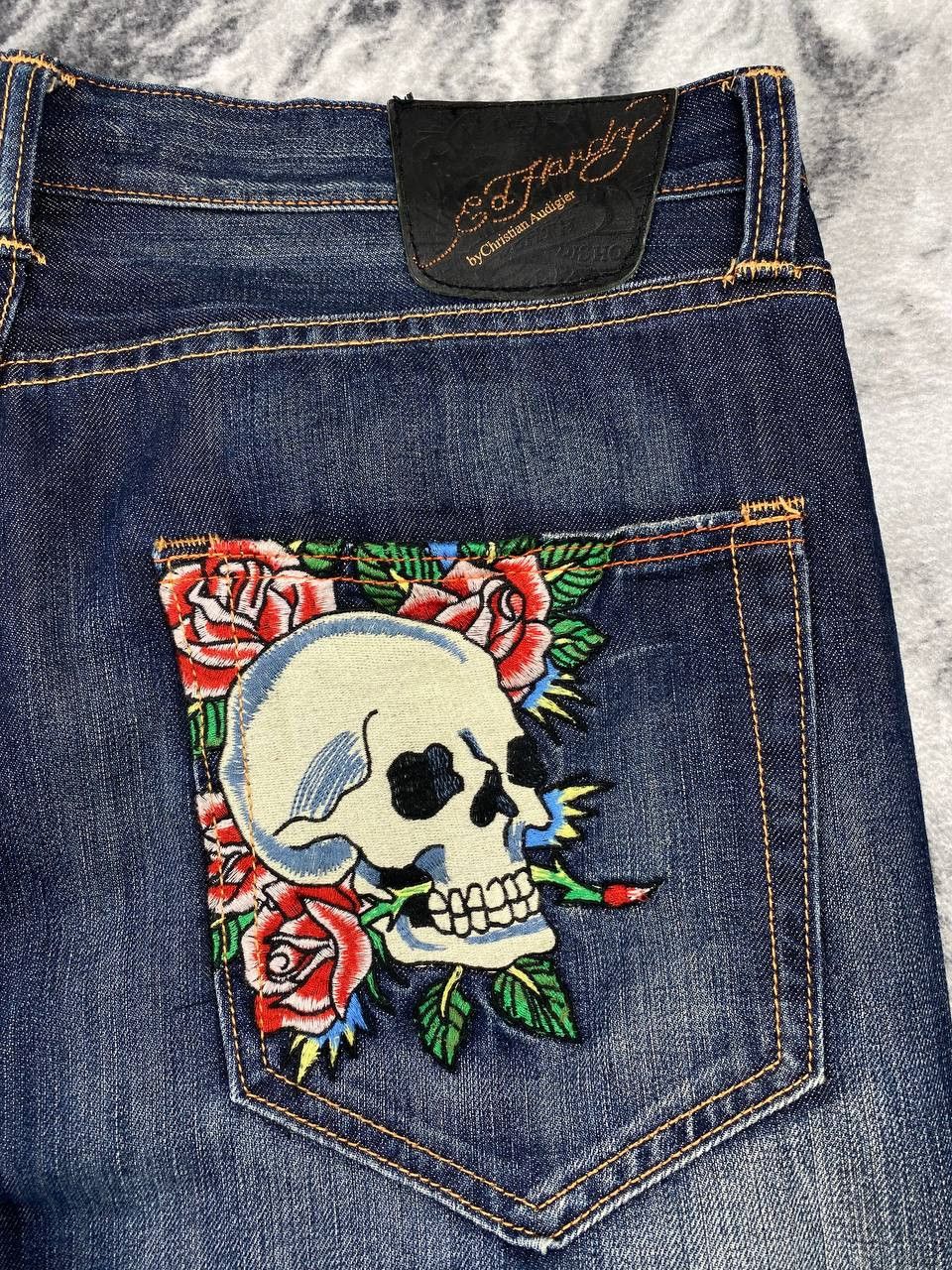 Ed Hardy Vintage Ed Hardy by Christian Audigier Denim Jeans Big Logo Size US 38 / EU 54 - 5 Thumbnail