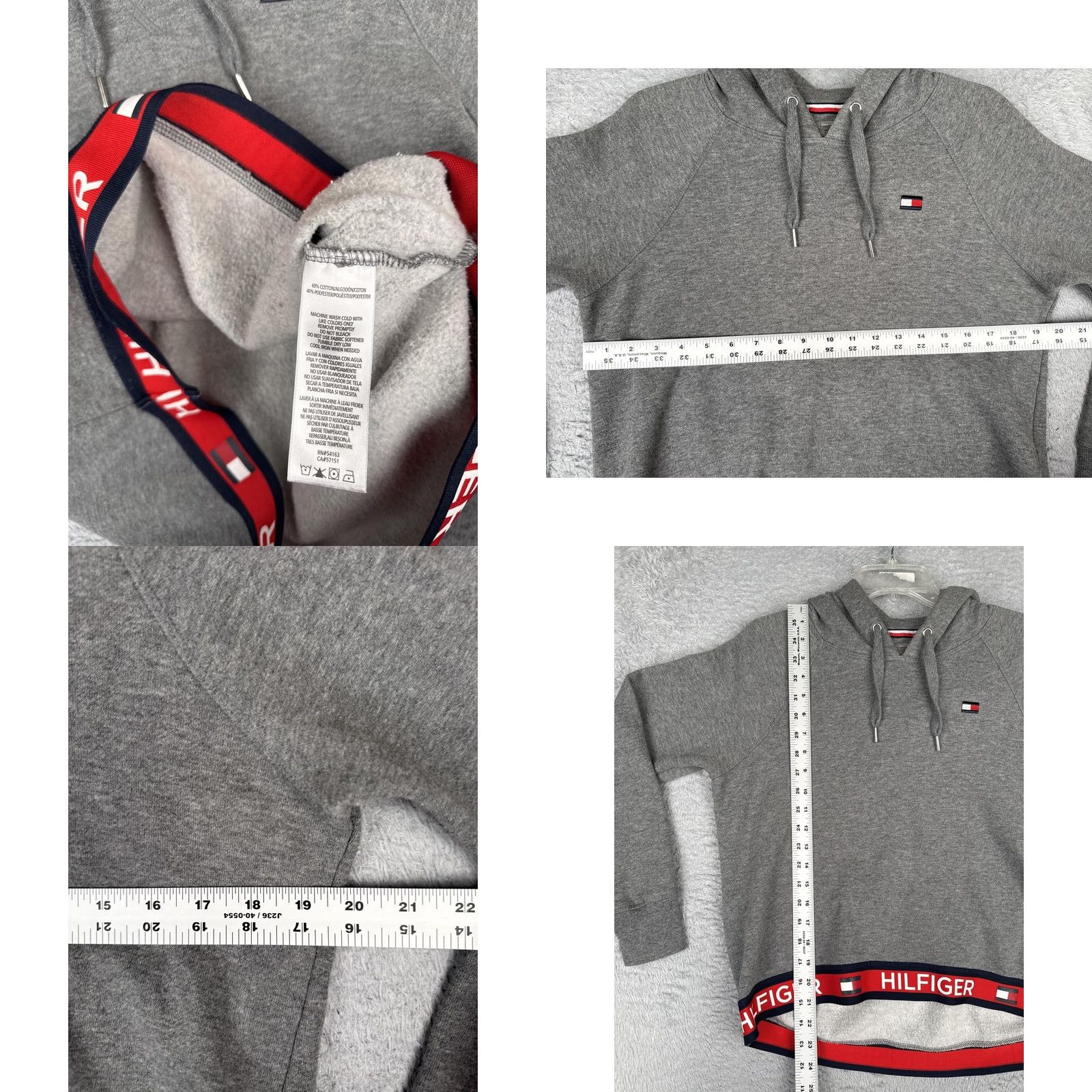 Tommy Hilfiger Tommy Hilfiger Hoodie Mens Small Gray Fleece Pullover Sweatshirt Logo Hem Sport Hoodie Pullover Mens Size US S / EU 44-46 / 1 - 8 Thumbnail
