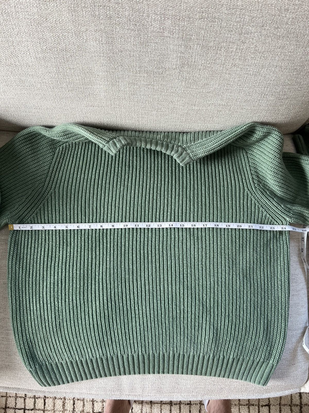 Ronning Washed Olive Green Fisherman Knit Sweater Size US L / EU 52-54 / 3 - 7 Thumbnail