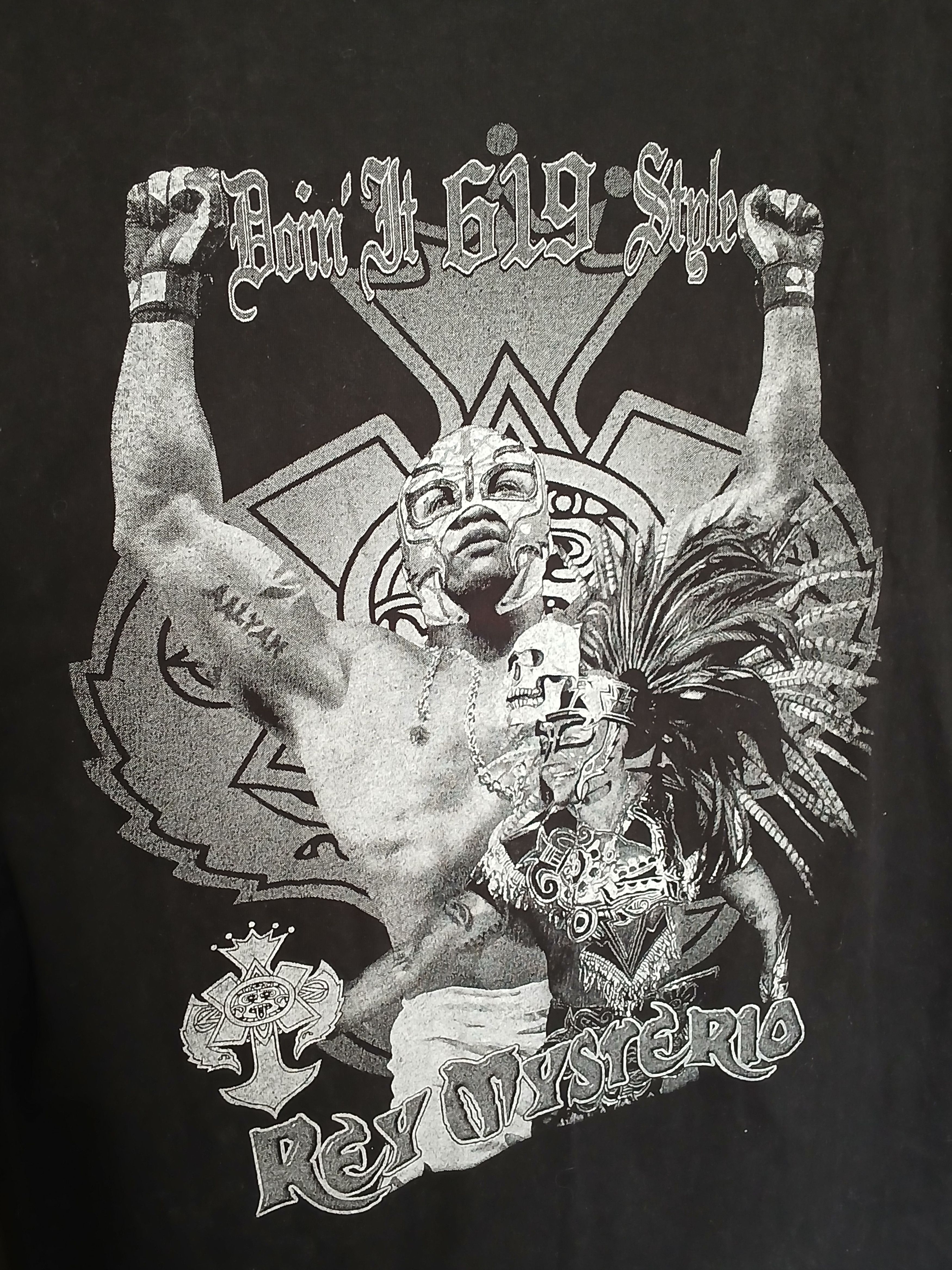Vintage × WWE × WWF WWE Rey Misterio Wrestling T-Shirt Size US XL / EU 56 / 4 - 4 Thumbnail