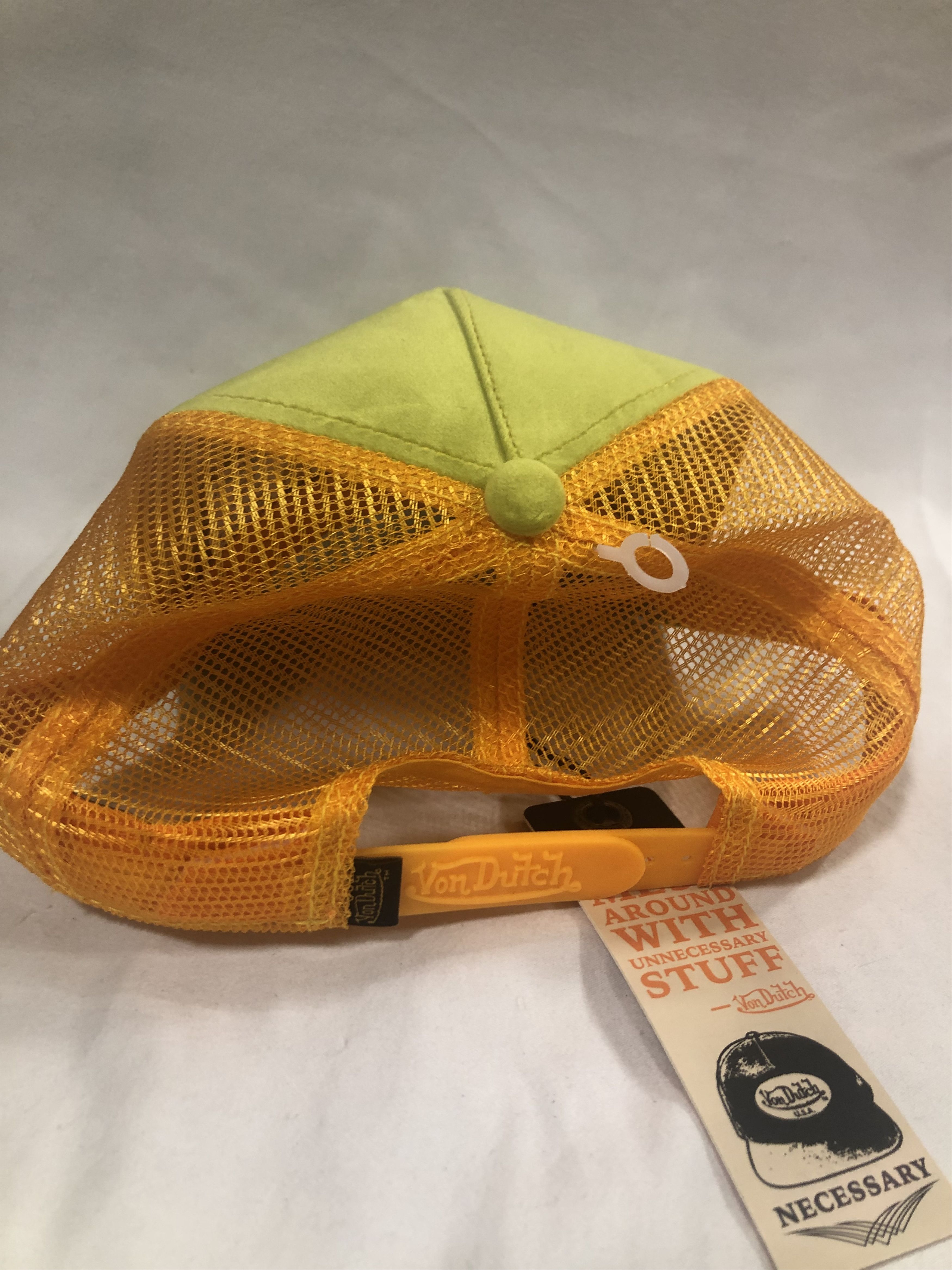 Von Dutch Von Dutch Yellow Green Suede Hat (VH21) Size ONE SIZE - 2 Thumbnail