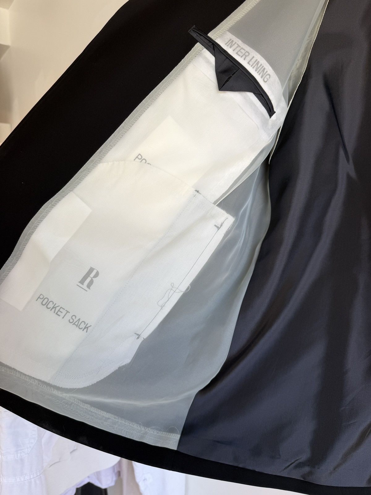 N.Hoolywood N.HOOLYWOOD JK06-095 BOXY SUIT JACKET BLACK Size 44R - 6 Thumbnail