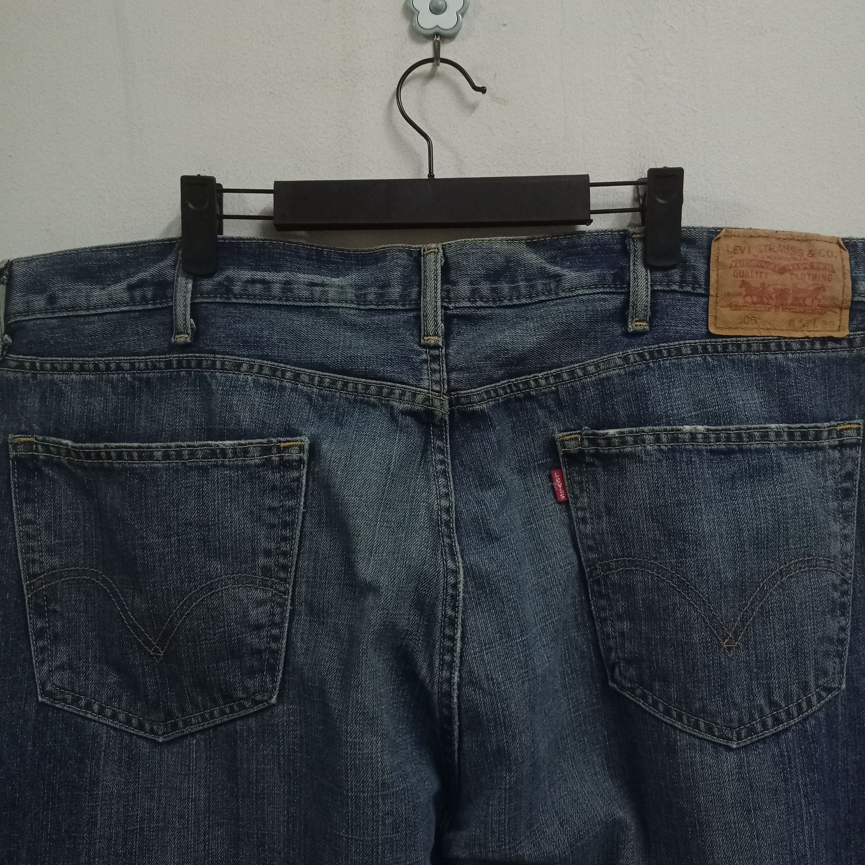 Levi's × Levi's Vintage Clothing Vintage 90s Levis 505 Baggy Blue Wash Wide Jeans Size US 41 - 6 Thumbnail