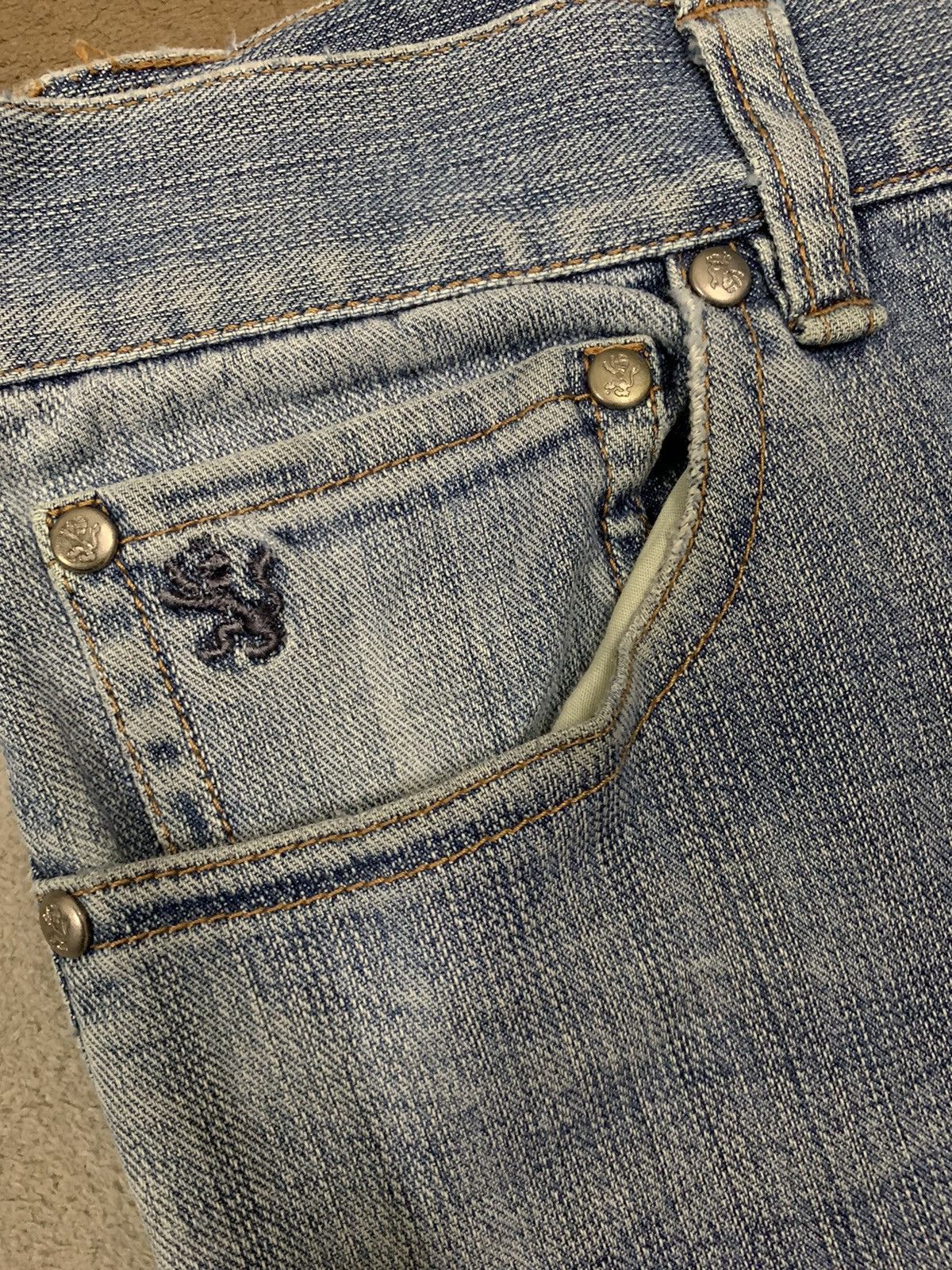 Vintage Vintage Japanese The Scotch House Blue Washed Loose Jeans Size US 31 - 5 Thumbnail