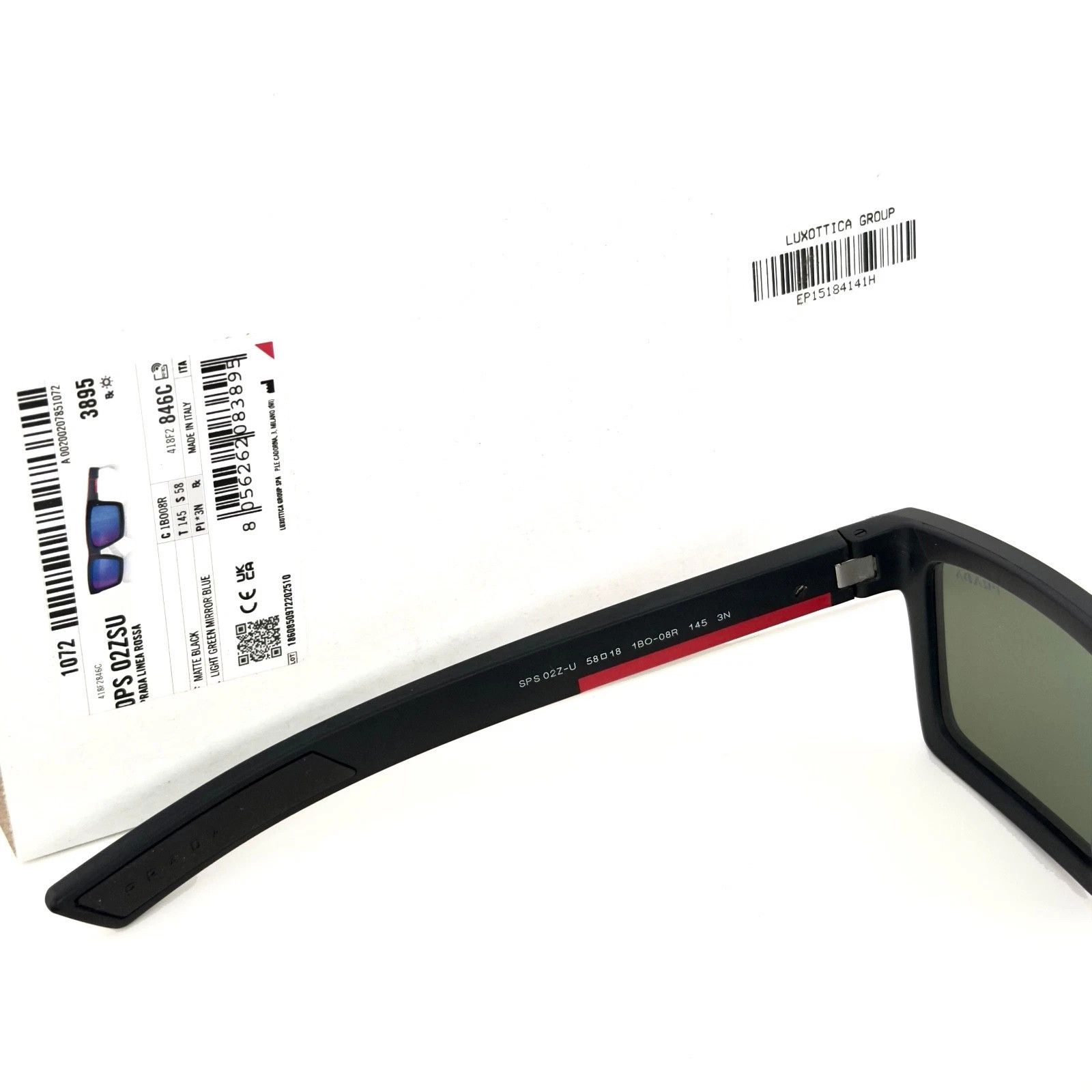 Prada PRADA 02ZU Linea Rossa Sport Active Square Sunglass PS02ZSU Size ONE SIZE - 8 Thumbnail