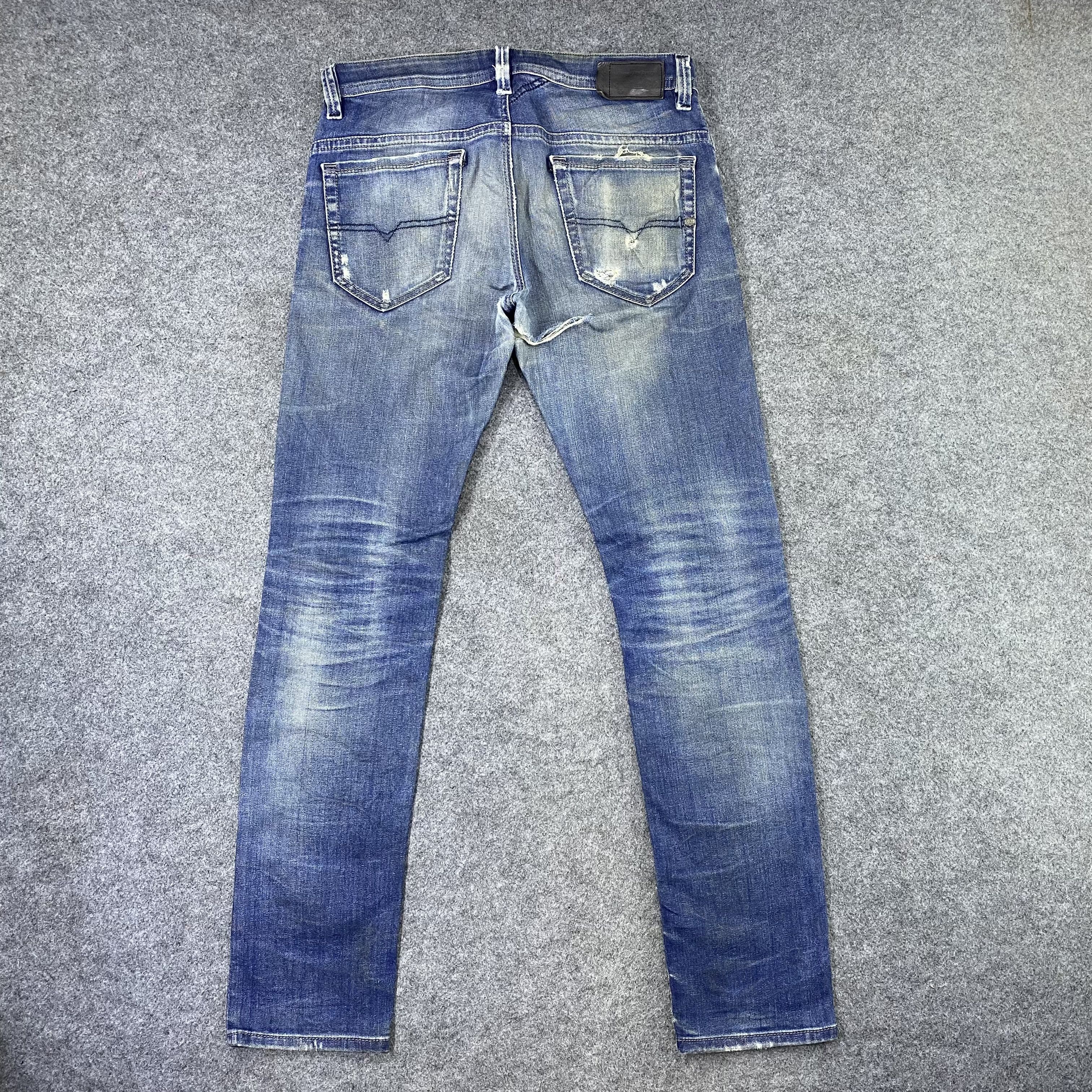 Diesel Diesel Distressed Blue Wash Jeans-J1169 Size US 33 - 3 Thumbnail