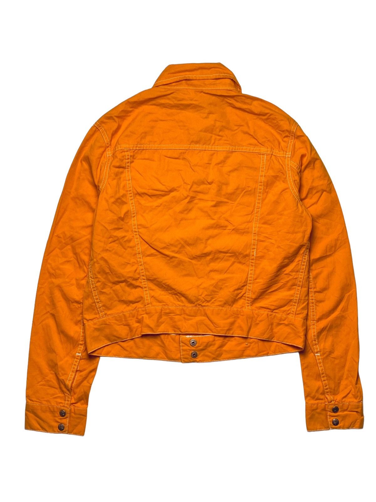 Diesel 2000s Diesel Punk - Safety Orange Cargo Shirt Jacket Size M / US 6-8 / IT 42-44 - 2 Thumbnail