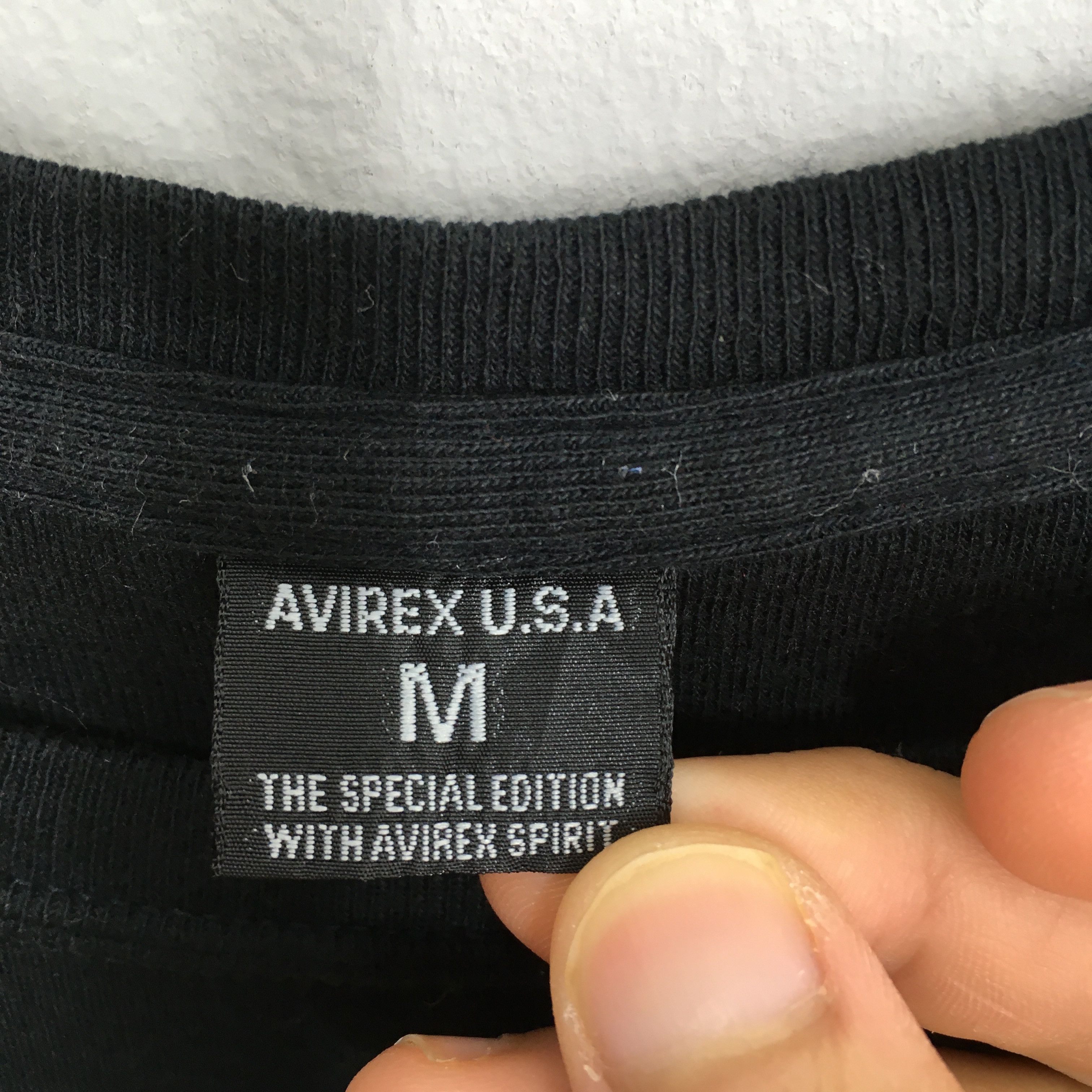 Avirex × Vintage Vintage Avirex Usa Air Force USAF Black T shirt Medium Size US M / EU 48-50 / 2 - 6 Thumbnail