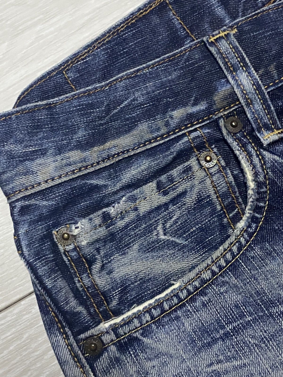 Junya Watanabe Vintage Edwin 503 Faded Wash Distressed Loose Jeans Size US 32 / EU 48 - 13 Thumbnail