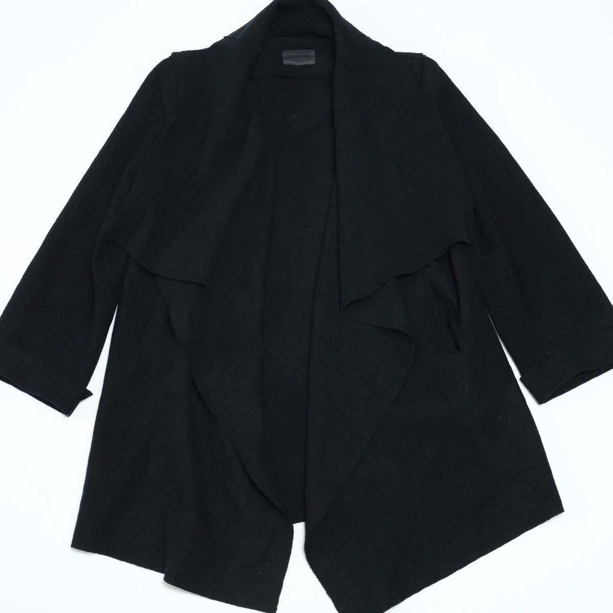 OSKA Oska Oversized Boiled Wool Coat Cape Black Size XL / US 12-14 / IT 48-50 - 2 Thumbnail