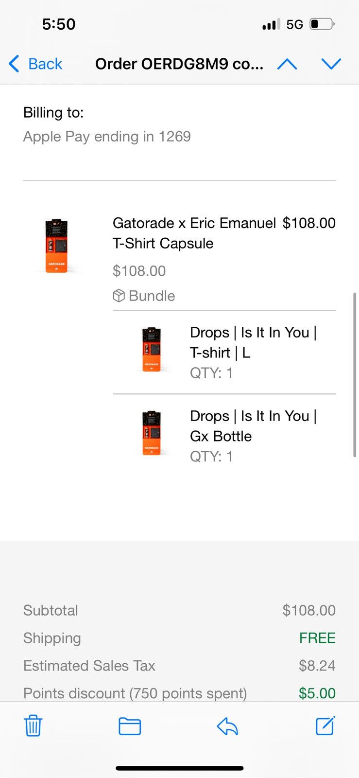 Eric Emanuel × Gatorade Eric Emanuel x Gatorade bottle & grey/black shirt large Size US L / EU 52-54 / 3 - 7 Thumbnail