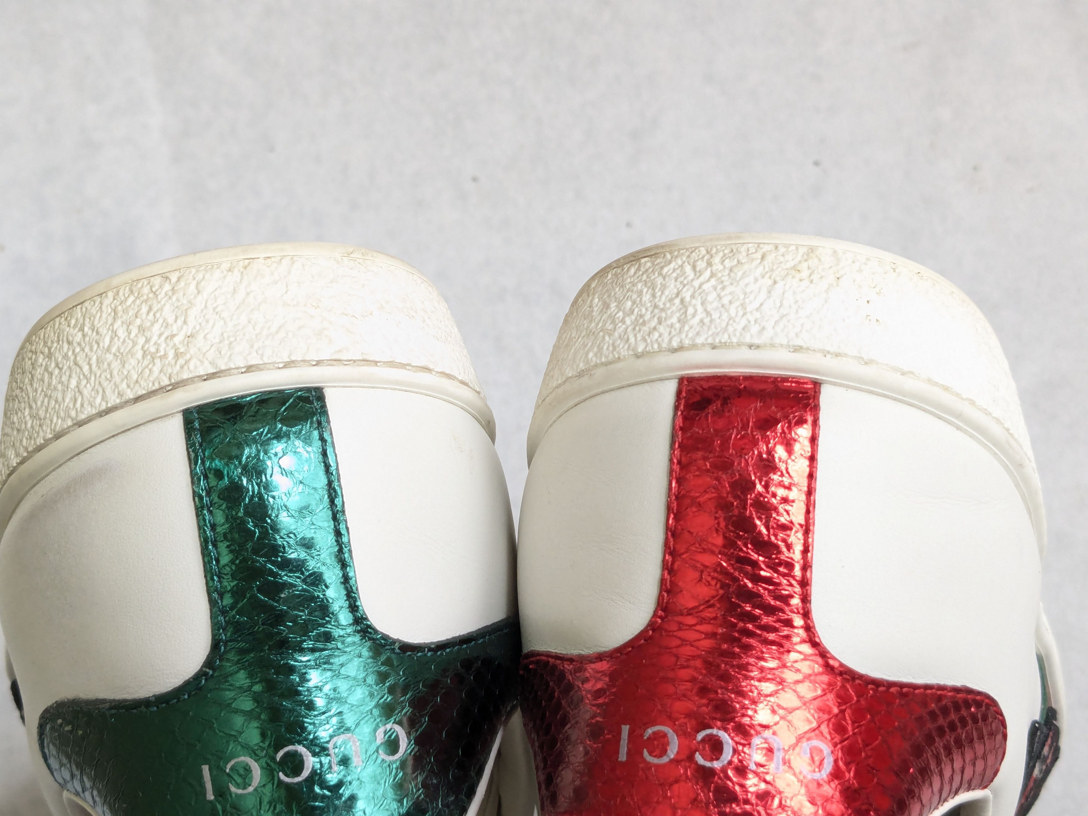 Gucci Gucci Ace Sneakers Snake 11.5 White Low Tops Leather Size US 11.5 / EU 44-45 - 15 Thumbnail