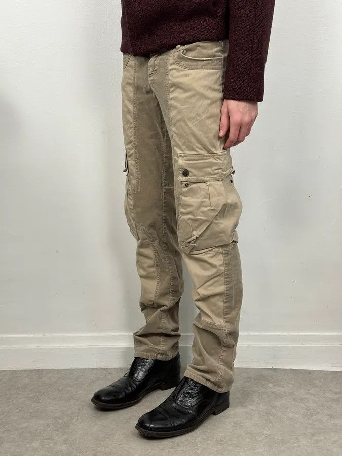 Jean Paul Gaultier 2000s Jean Paul Gaultier Beige Multi Pockets Cargo Aviator Velvet Pants Size US 30 / EU 46 - 3 Thumbnail