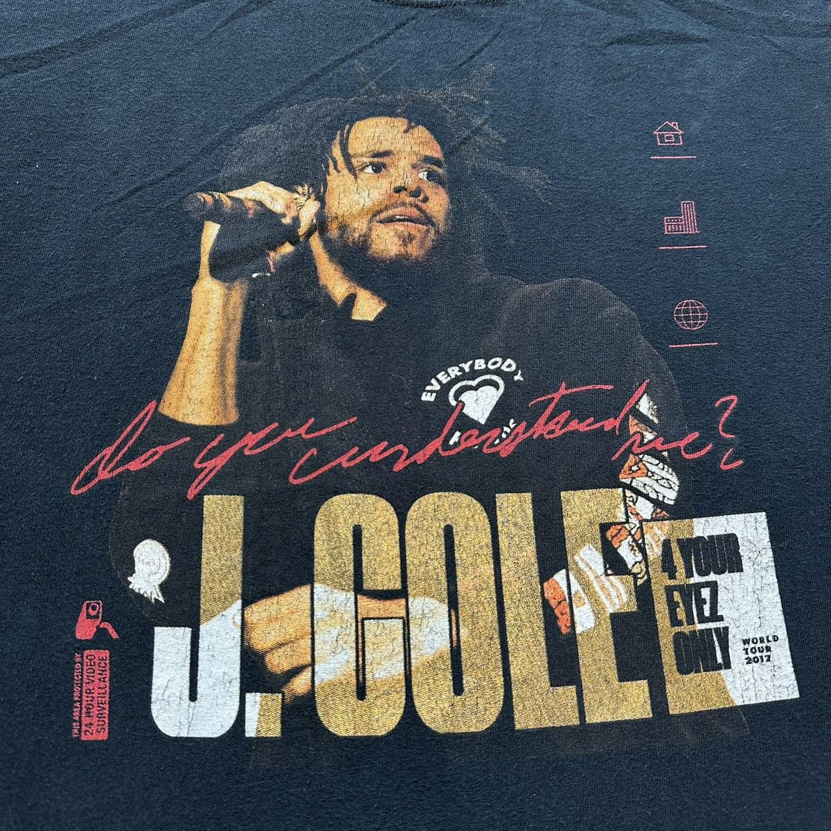 J. Cole J Cole 4 Your Eyez Only Tour Merch Graphic T-Shirt Size US M / EU 48-50 / 2 - 2 Thumbnail