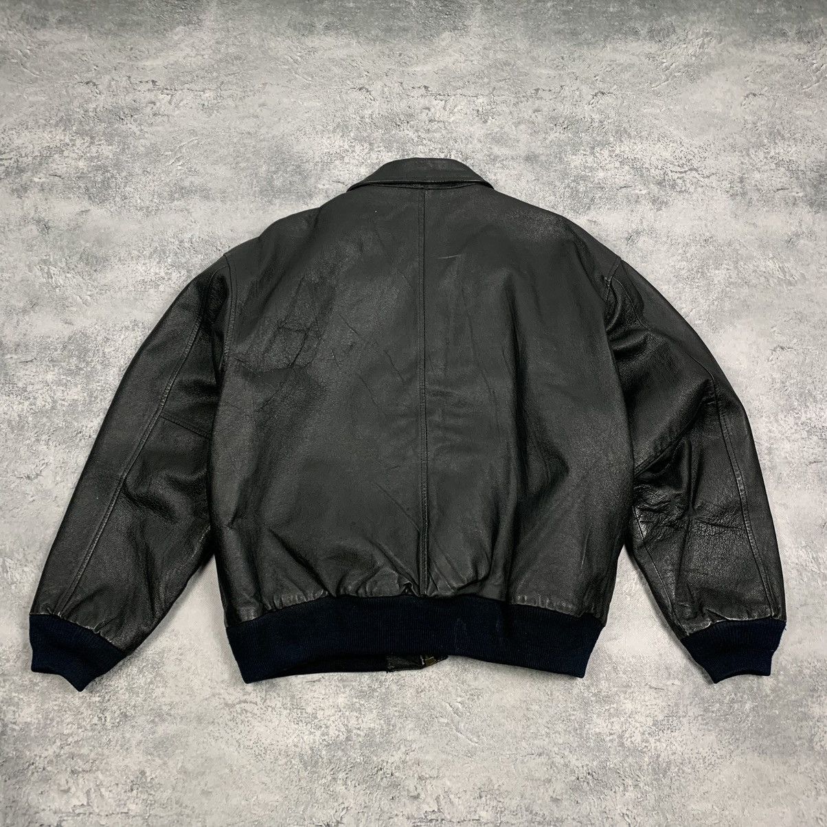 Genuine Leather Black Leather Flight Jacket Authentic Type A-2E Tech Size L Size US L / EU 52-54 / 3 - 6 Thumbnail