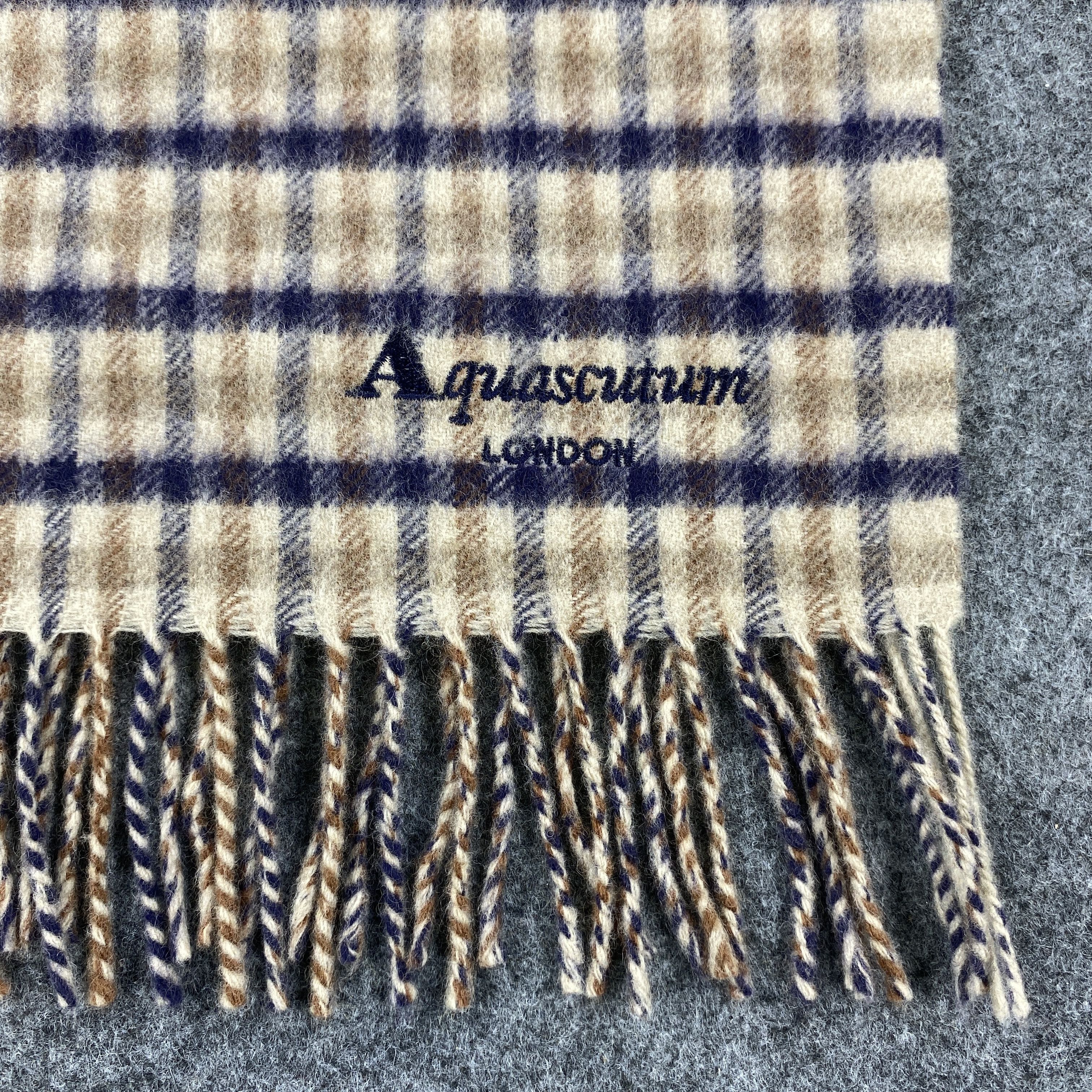 Aquascutum × Vintage Aquascutum Scarf # Muffler # Neckwear # D698 Size ONE SIZE - 3 Thumbnail