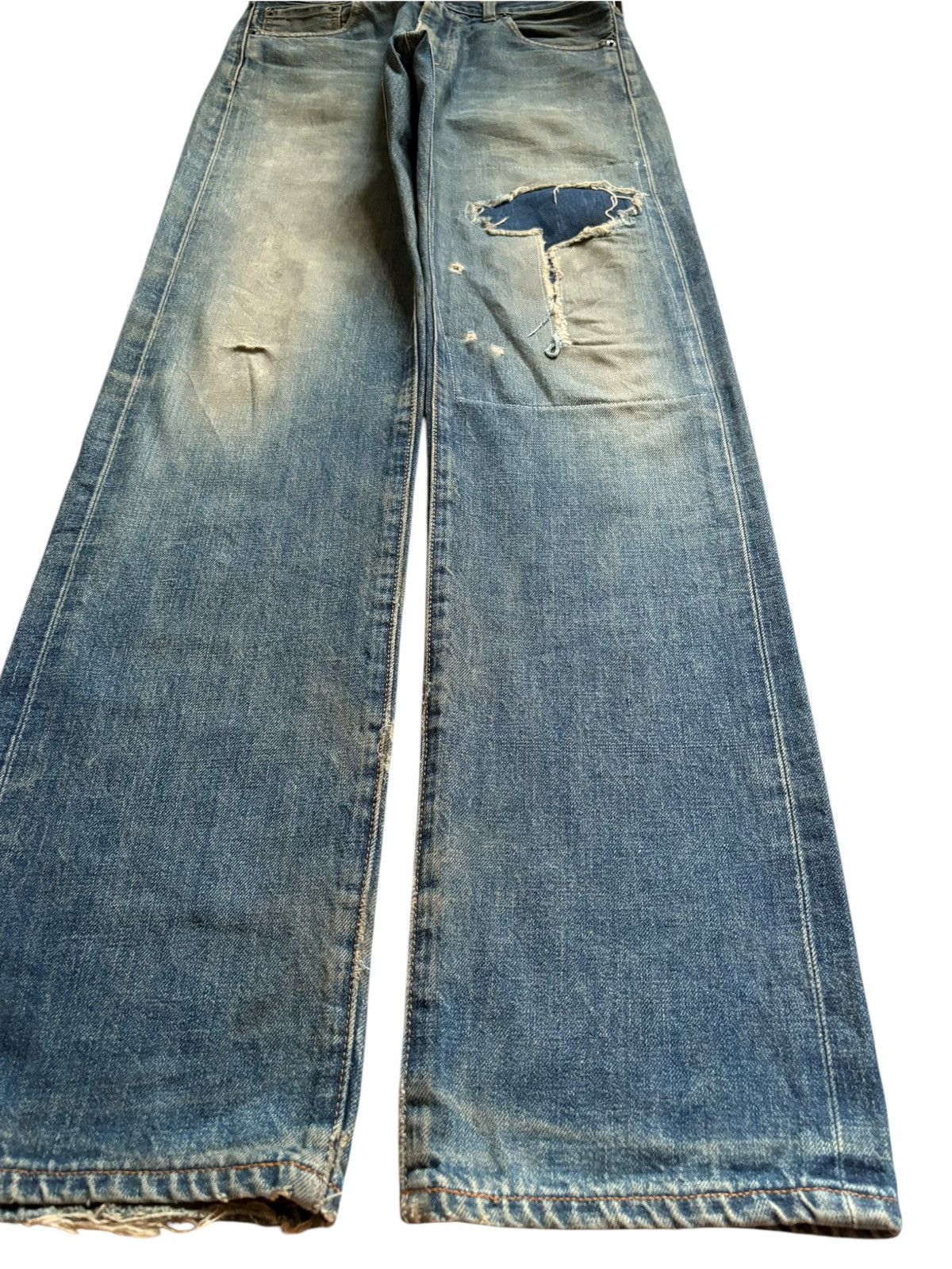 Levi's Vintage 80s Levis Big E Selvedge Rusty Mud Wash Loose Jeans Size US 29 - 8 Thumbnail
