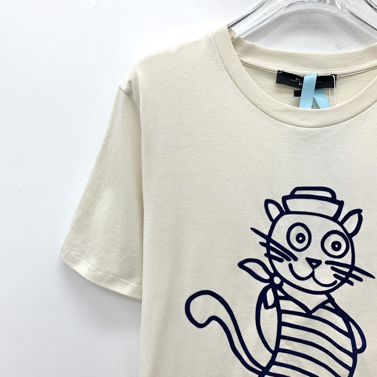 Max Mara MaxMara Suvi Apricot Cat Embroidered Short Sleeve K26WX Size L / US 10 / IT 46 - 3 Thumbnail