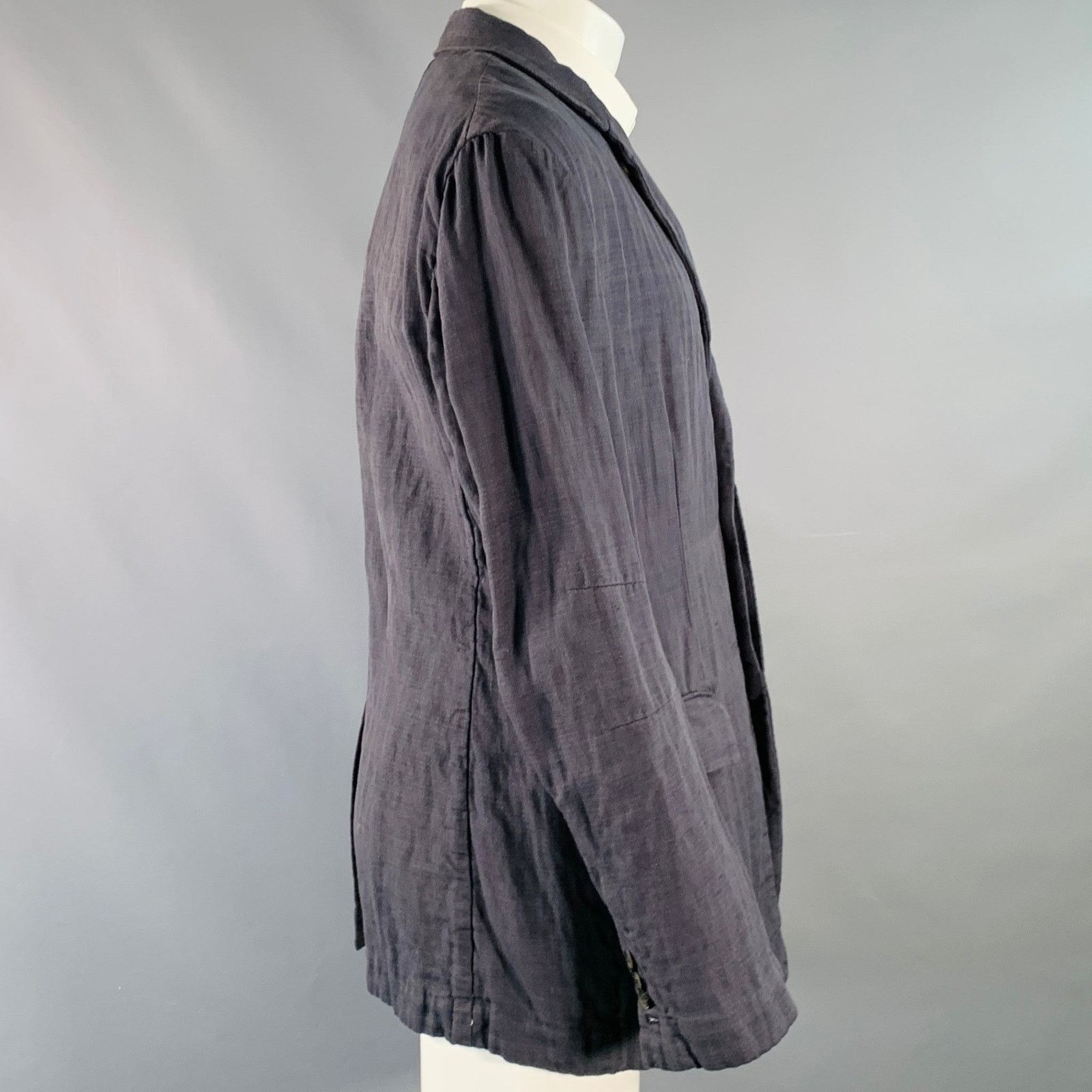 Forme 33204322896 FORME 3'3204322896 Grey Dots Cotton Linen Silk Sport Coat Size 40R - 3 Thumbnail