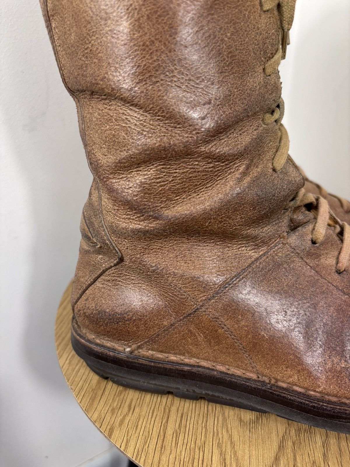 Bally Bally BearthTrek Men’s Distressed Leather Combat Boots Size US 8.5 / EU 41-42 - 5 Thumbnail