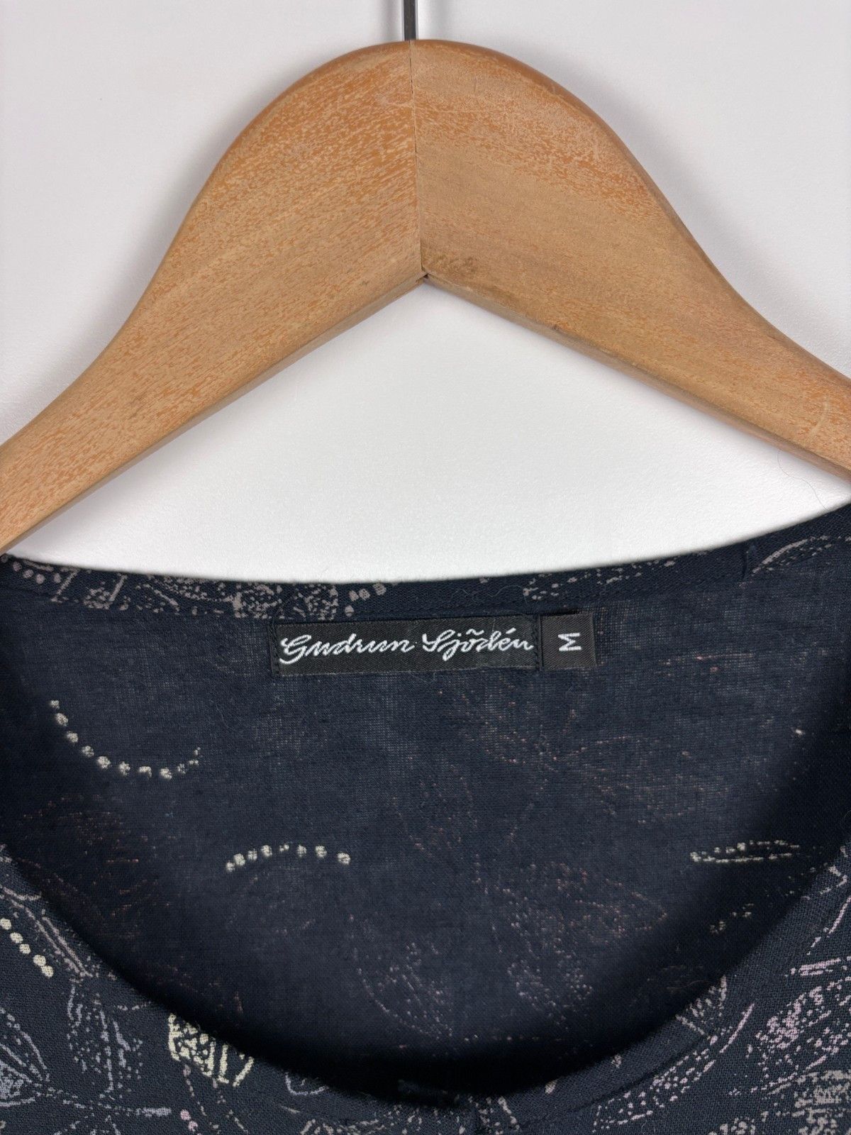 Gudrun Sjoden Gudrun Sjoden Floral Cotton Linen Black Dress Tunic Size M Size M / US 6-8 / IT 42-44 - 5 Thumbnail