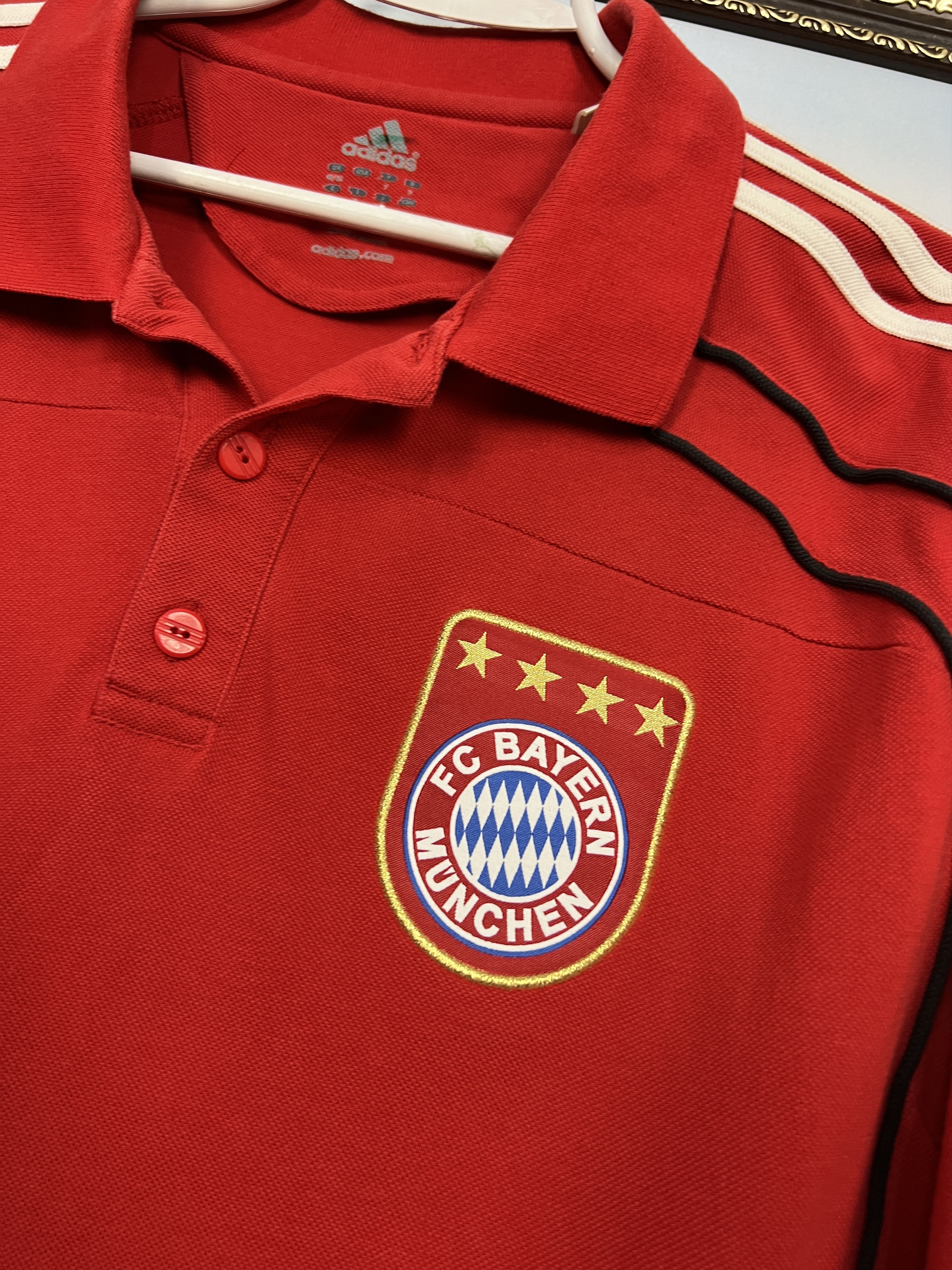 Adidas Vintage Adidas Bayern Munich Football Train Polo Shirt Size US XL / EU 56 / 4 - 3 Thumbnail