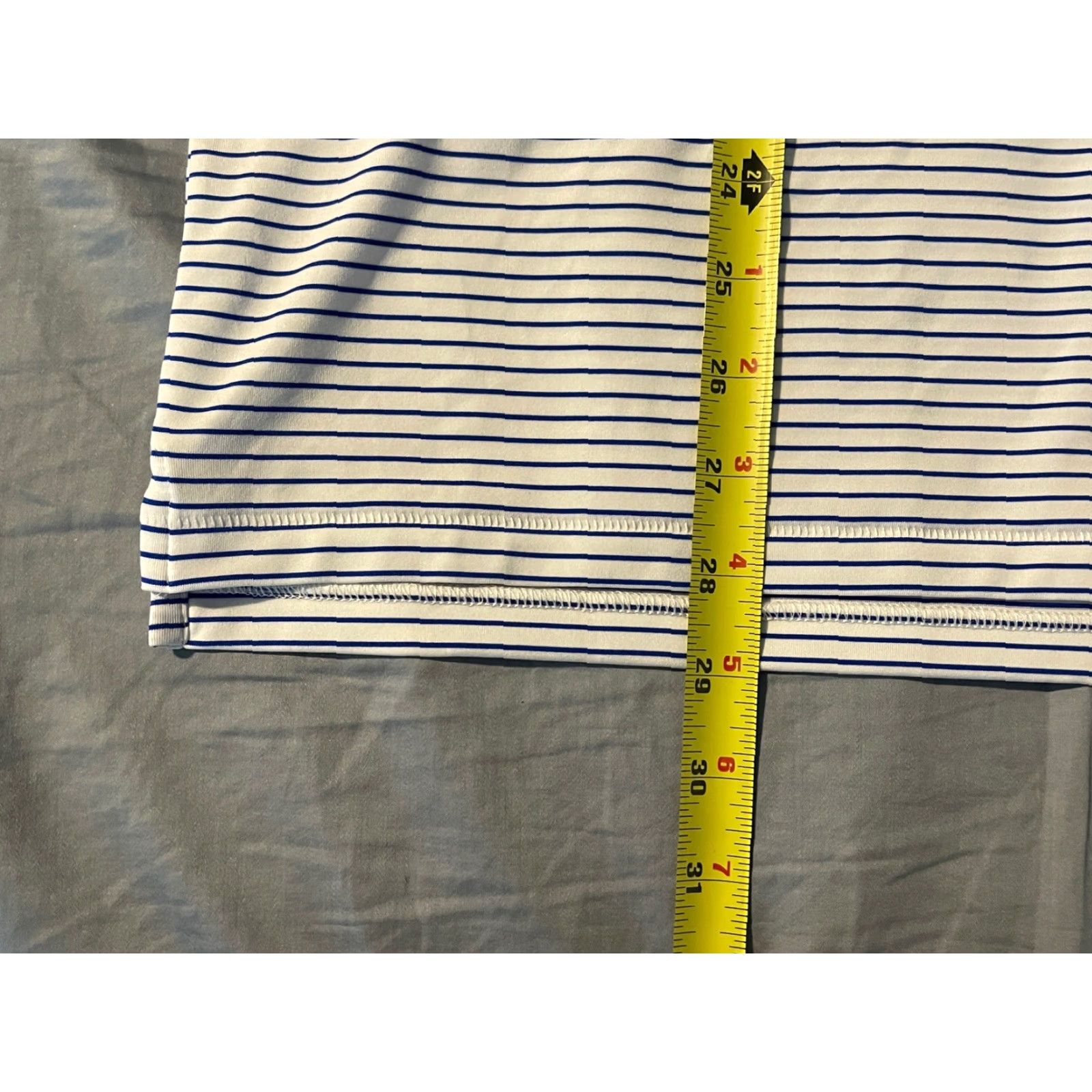 G/FORE G/Fore Polo Shirt Men L White Blue Striped Two Tone Golf Stretch Polo Regular Size L Mens Size US L / EU 52-54 / 3 - 3 Thumbnail