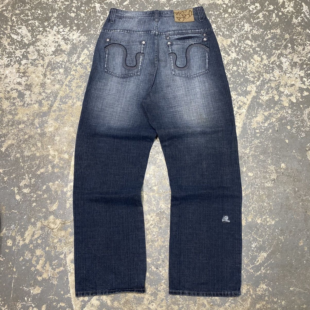 Southpole Vintage Red BBQ Y2K Double Pocket Embroidered Denim Jean Size US 31 - 1 Thumbnail