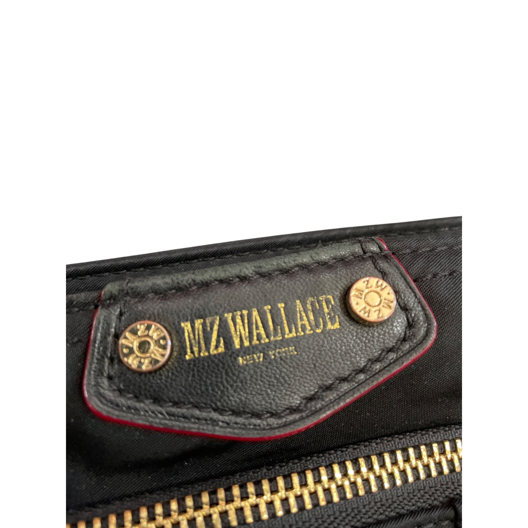 MZ Wallace MZ Wallace womans Black Nylon Leather Trim Handbag crossbody Size ONE SIZE - 2 Thumbnail