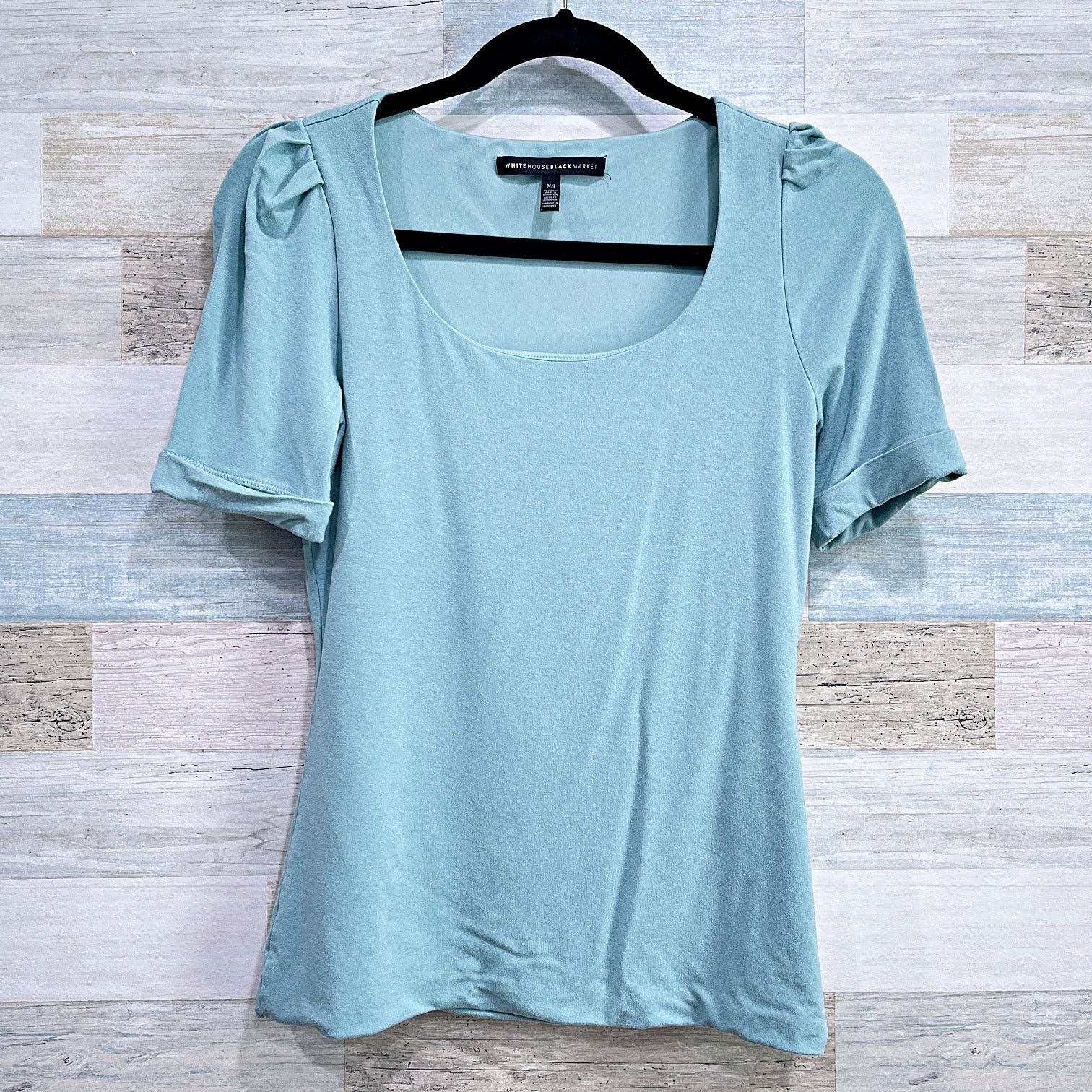 White House Black Market WHITE HOUSE BLACK MARKET Double Layer Tee Blue Womens XS Size XS / US 0-2 / IT 36-38 - 1 Thumbnail