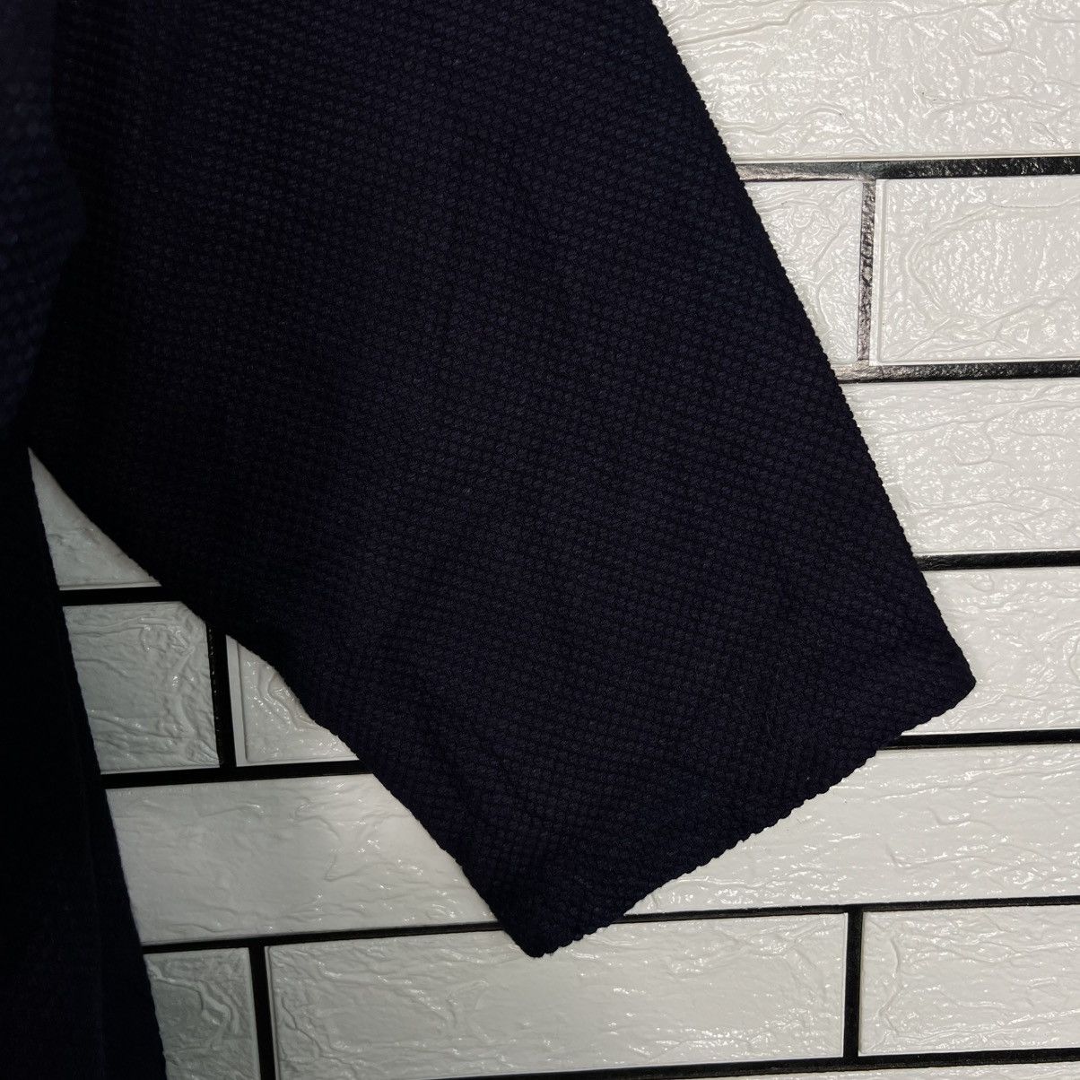 Japanese Brand Indigo Bushu Navy Blue Sashiko Thick Weave Kimono #4155-C190 Size US L / EU 52-54 / 3 - 7 Thumbnail