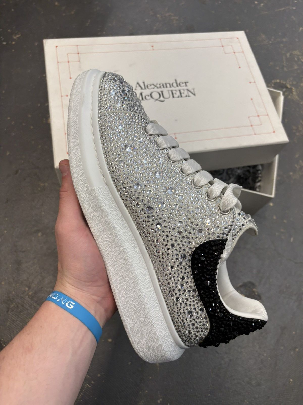 Alexander McQueen Alexander Mcqueen Full Rhinestone VNDS snkrs Size US 12 / EU 45 - 1 Thumbnail
