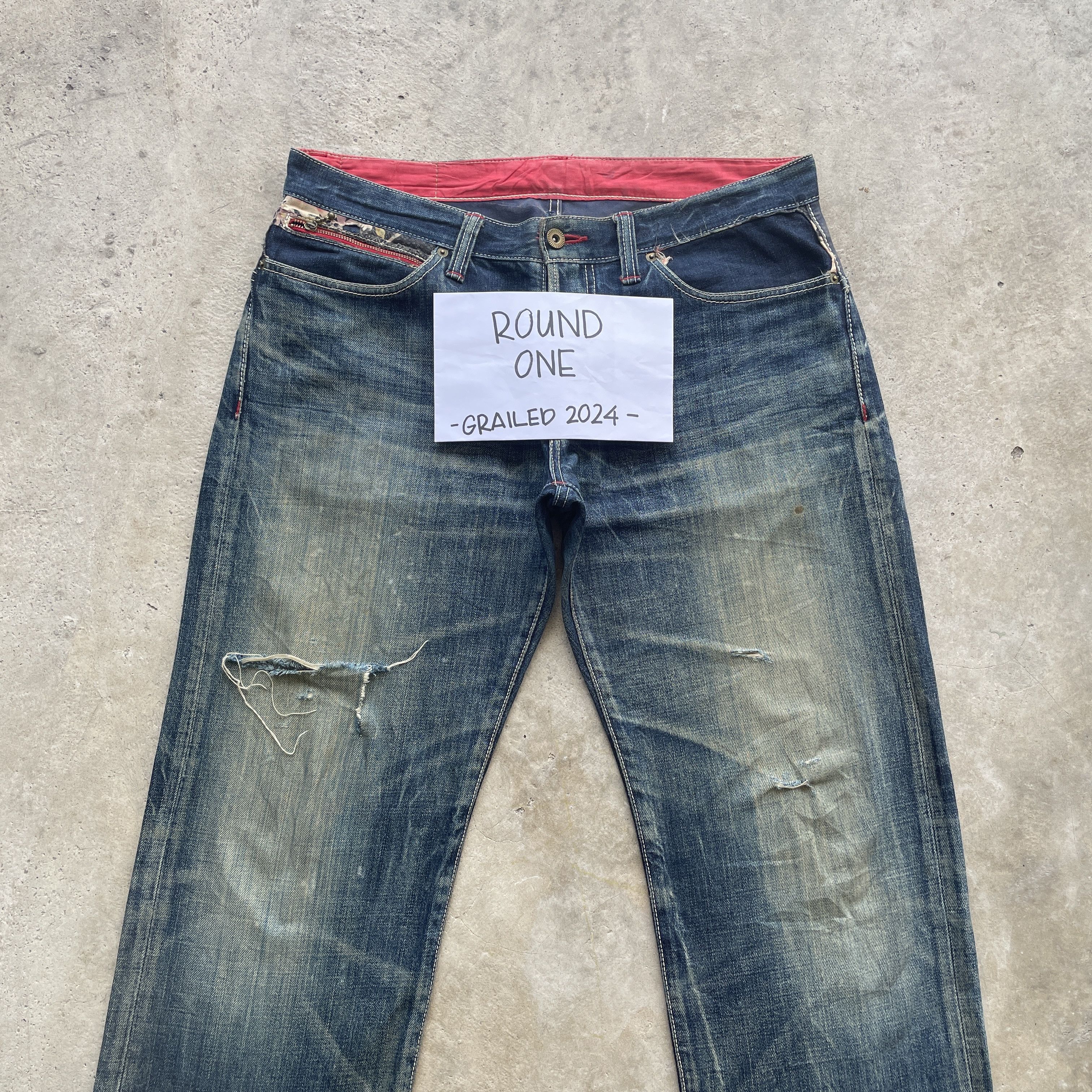 Japanese Brand VINTAGE JAPANESE RUSTY JEANS DISTRESSED FADED PANTS W35x34 Size US 35 - 4 Thumbnail