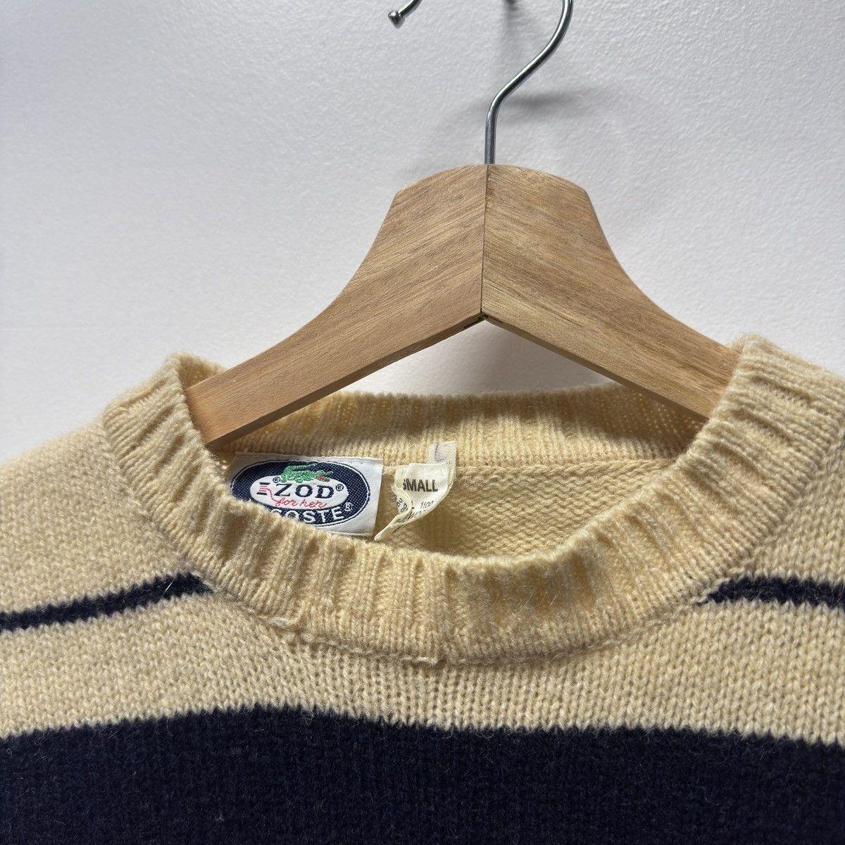 Vintage 80s Izod Lacoste Striped Sweater Distressed ERD Grunge Faded Size S / US 4 / IT 40 - 3 Thumbnail