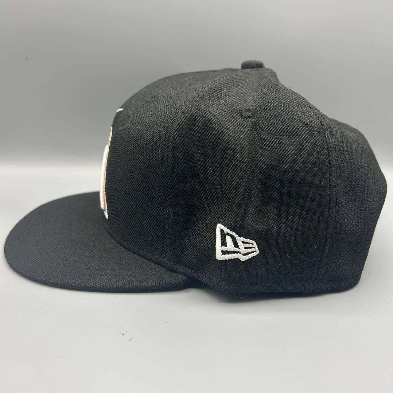 New Era Miami Marlins Hat Men M-L Black Gray Snap Back Cap Wool Size ONE SIZE - 7 Thumbnail