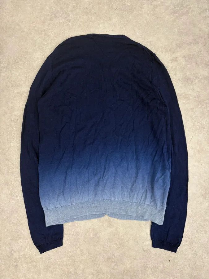 Prada SS2009 Prada Navy Gradiant Wool Cardigan Size S / US 4 / IT 40 - 6 Thumbnail