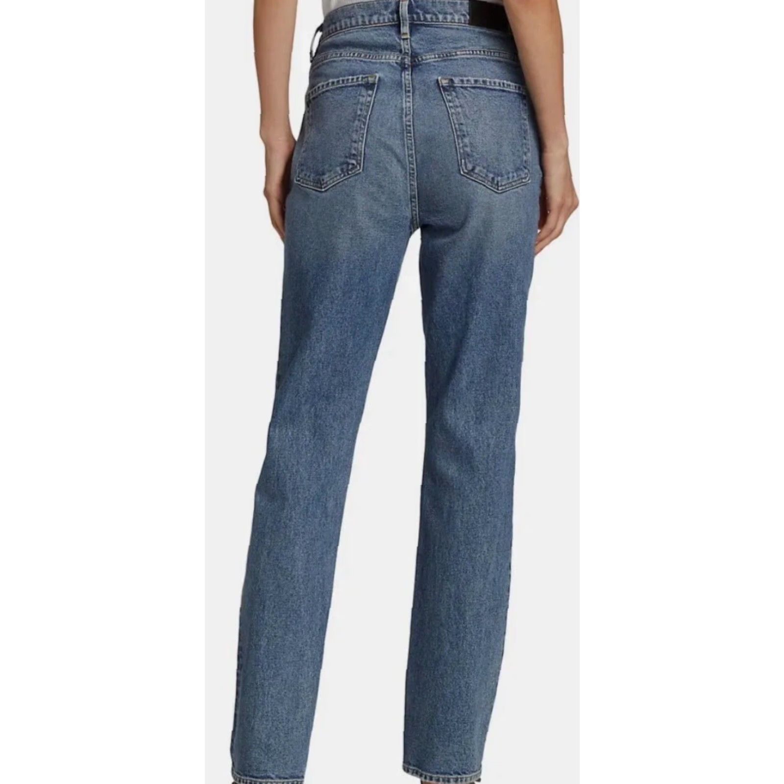 GOLDSIGN GOLDSIGN Women Blue Lawler Farrel Straight Jeans Pants 28 M6W Adult Womens Straight 32in Cotton Blend Blue 90s Style? Size 28" / US 6 / IT 42 - 2 Thumbnail