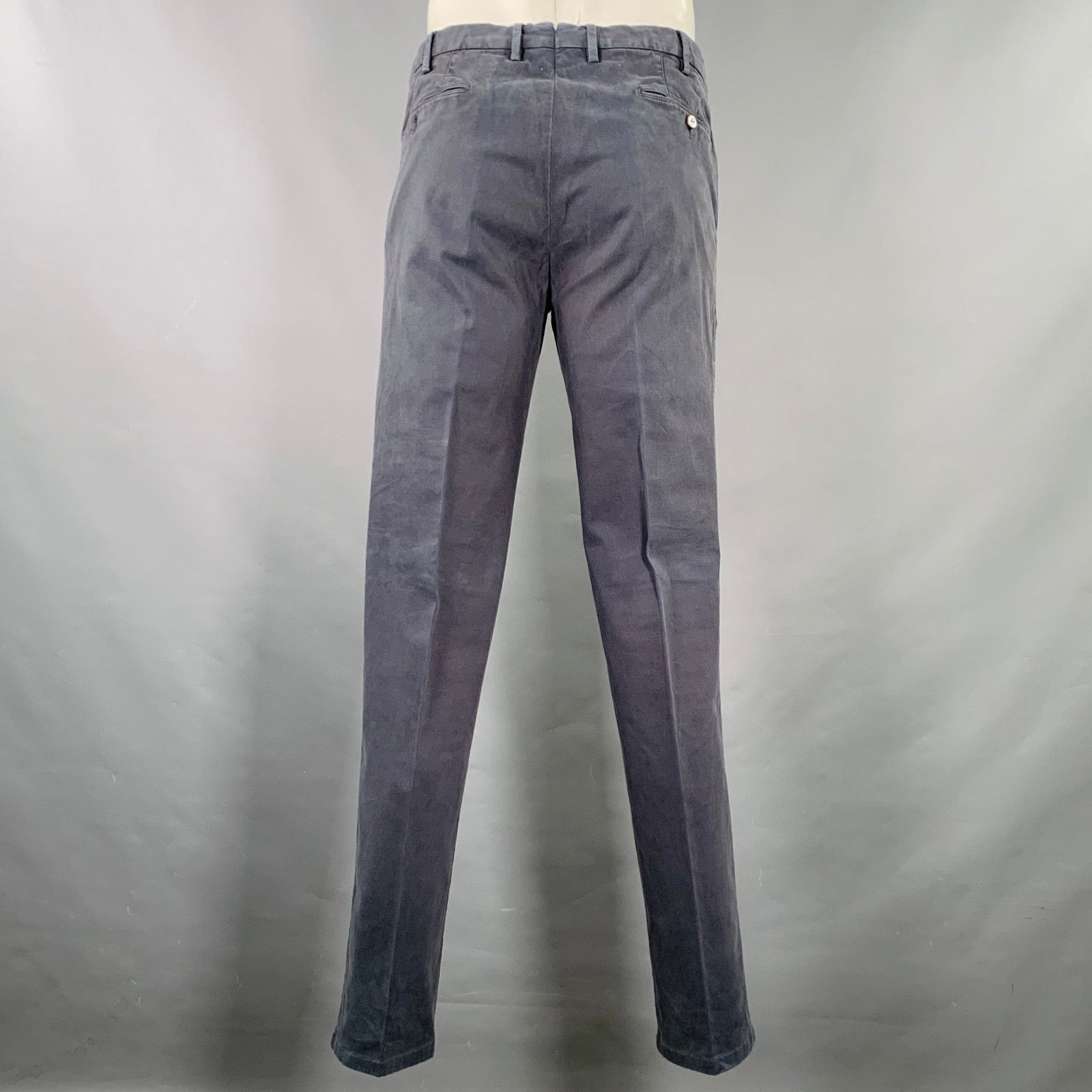 Other PT01 Size 36 Blue Grey Cotton Blend Chino Casual Pants Size US 36 / EU 52 - 3 Thumbnail