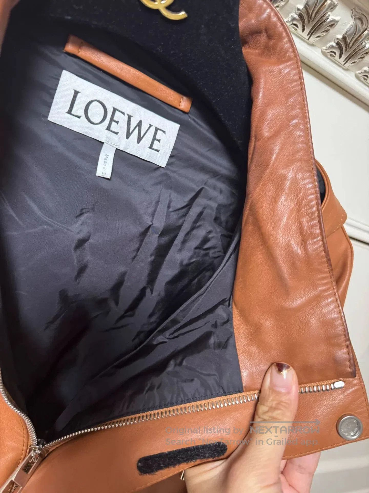 Loewe LOEWE Men's Casual Leather Jacket. Size US L / EU 52-54 / 3 - 6 Thumbnail