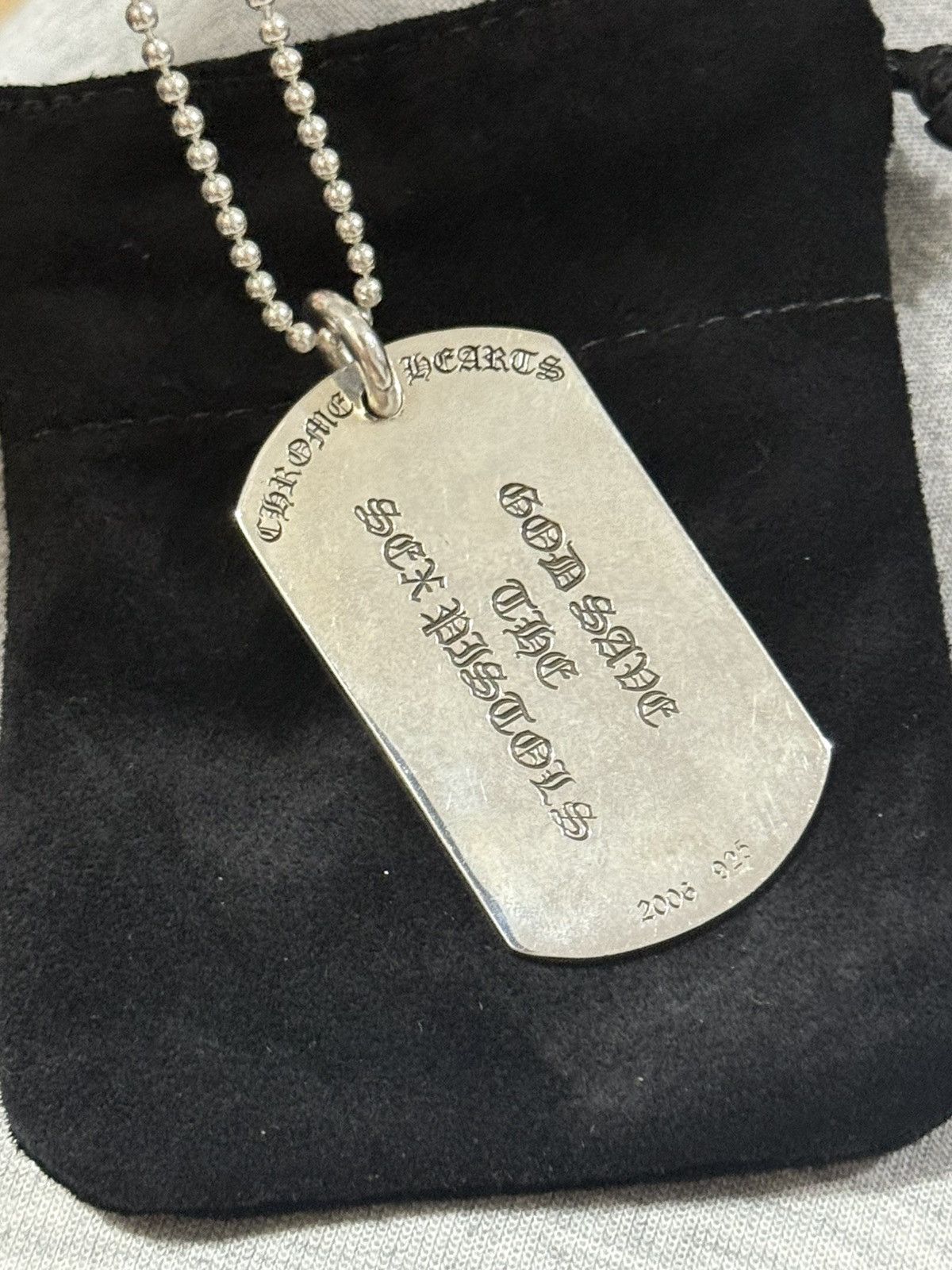 Chrome Hearts Chrome hearts god save the sex pistols dog tag with ball cha Size ONE SIZE - 11 Thumbnail