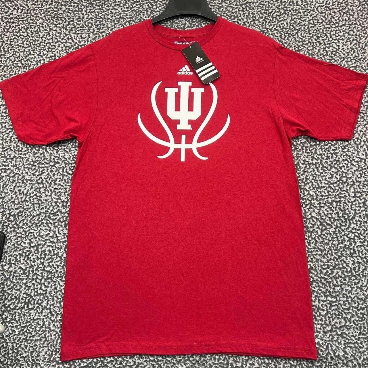 Adidas Indiana Hoosiers Shirt Men Short Sleeve Crew Neck Cotton L Size US L / EU 52-54 / 3 - 1 Thumbnail