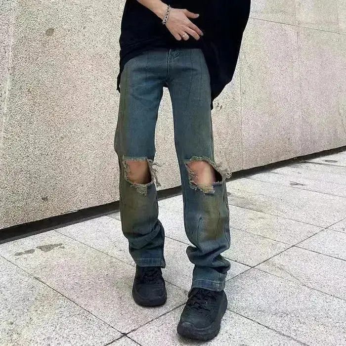 Japanese Brand Ripped Ankle Blue Denim Jeans Size US 30 / EU 46 - 6 Thumbnail
