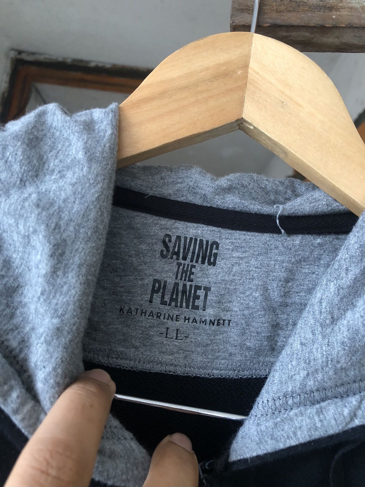 Katharine Hamnett London Minimalist Zip Up Hoodie