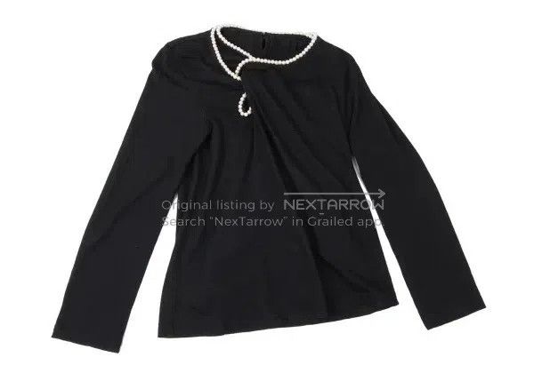 Comme des Garcons Comme Des Garcons Medium size Black vintage pearl top Size M / US 6-8 / IT 42-44 - 2 Thumbnail