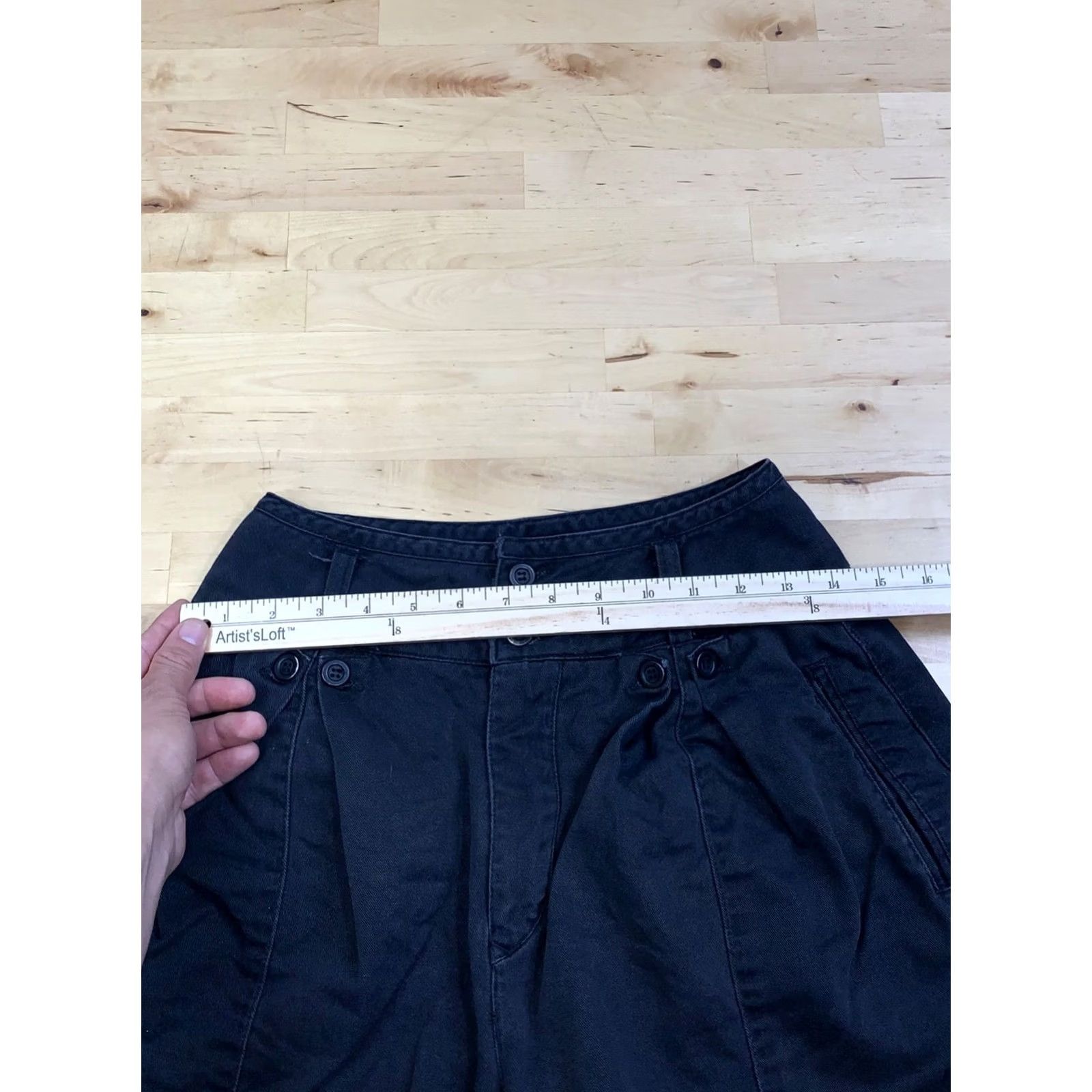 Chaco VINTAGE High Waisted Bermuda Shorts Women 8 Black Pleated 90s Casual Chac Size 30" / US 8 / IT 44 - 5 Thumbnail