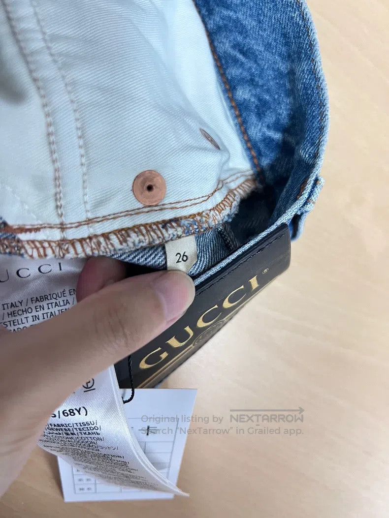 Gucci Gucci Apple logo denim shorts Size 26" / US 2 / IT 38 - 5 Thumbnail