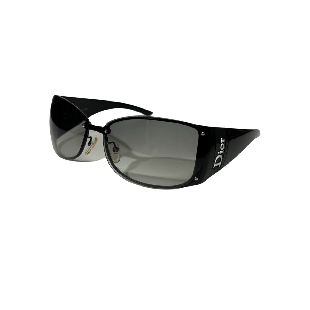 Dior × John Galliano × Vintage Dior 2000s Dior Logo Black Sunglasses Size ONE SIZE - 1 Thumbnail