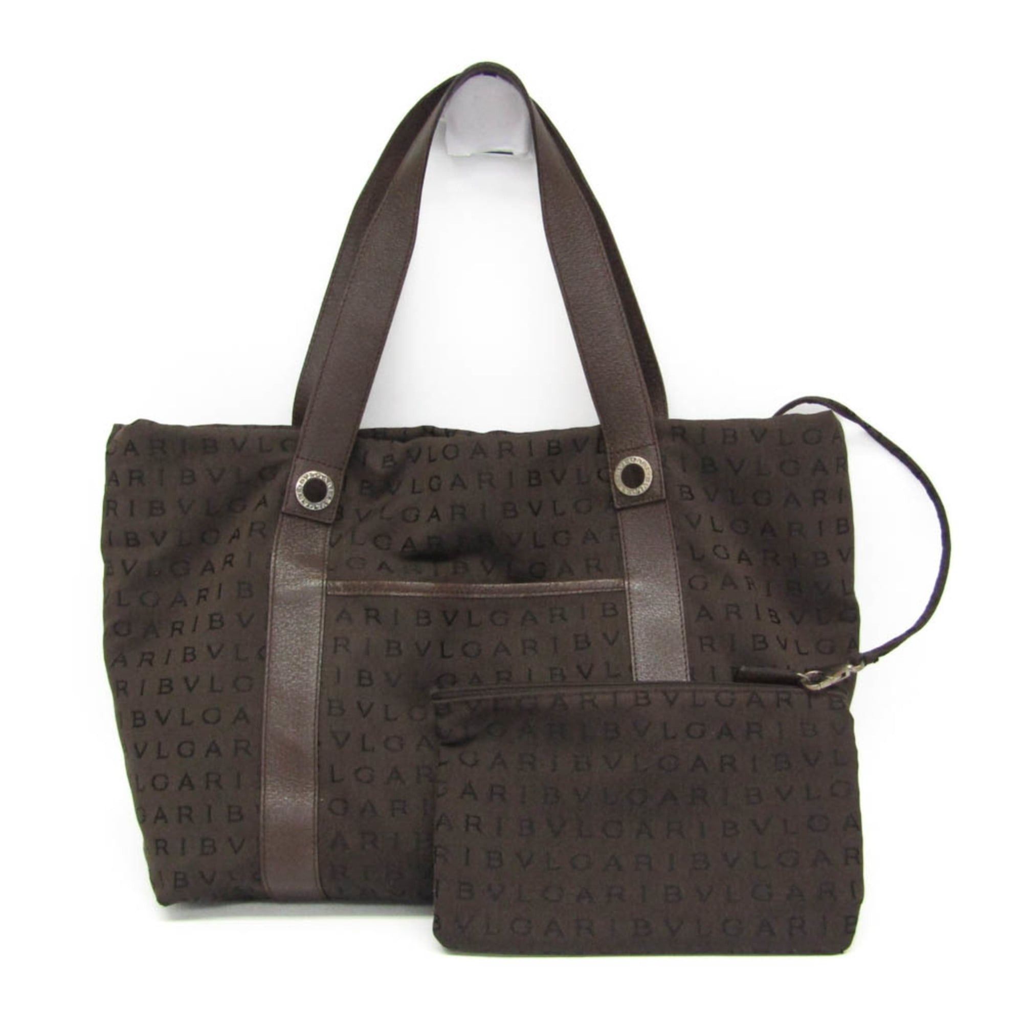 Bvlgari Bvlgari Logomania Sophia Large Tote Women's Canvas,Leather Tote Bag Brown Size ONE SIZE - 1 Thumbnail
