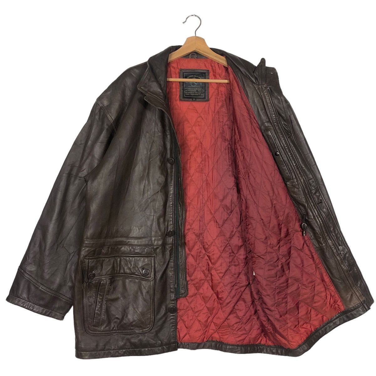 Japanese Brand 🔥90’s Biker Genuine Leather Jacket Allen Jolly Issey Miyake Size US L / EU 52-54 / 3 - 2 Thumbnail