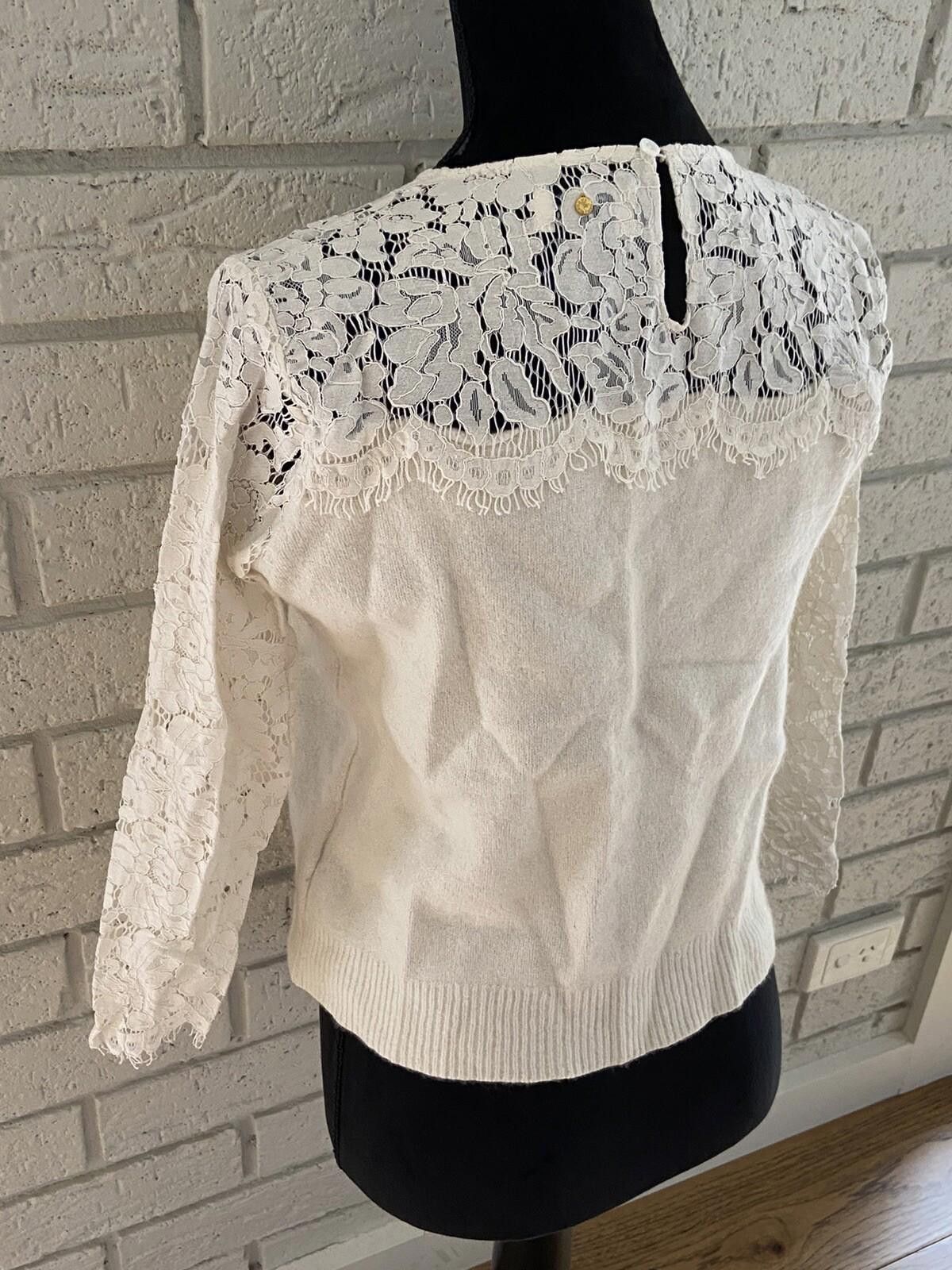 Other Stella Forest Paris Lace Knit Blouse Top Jumper-Sz T2/S (2) Size S / US 4 / IT 40 - 7 Thumbnail
